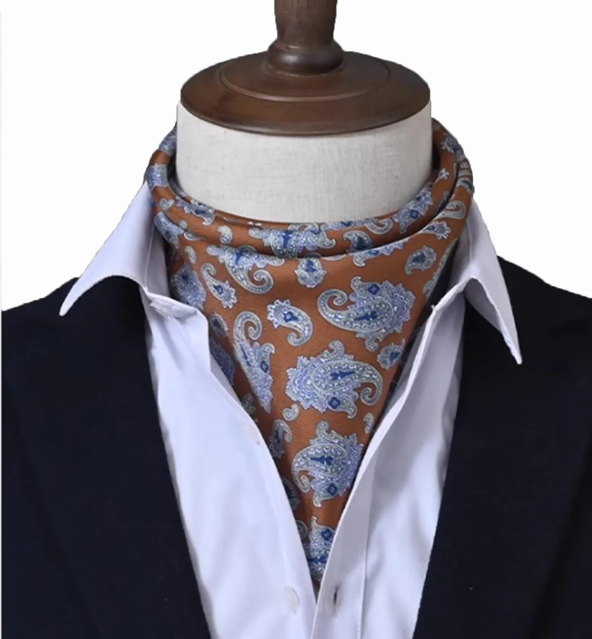 100 Silk Square Scarf 26"x26" for Men Digital Printed Scarves Lightweight Neckerchief Paisley