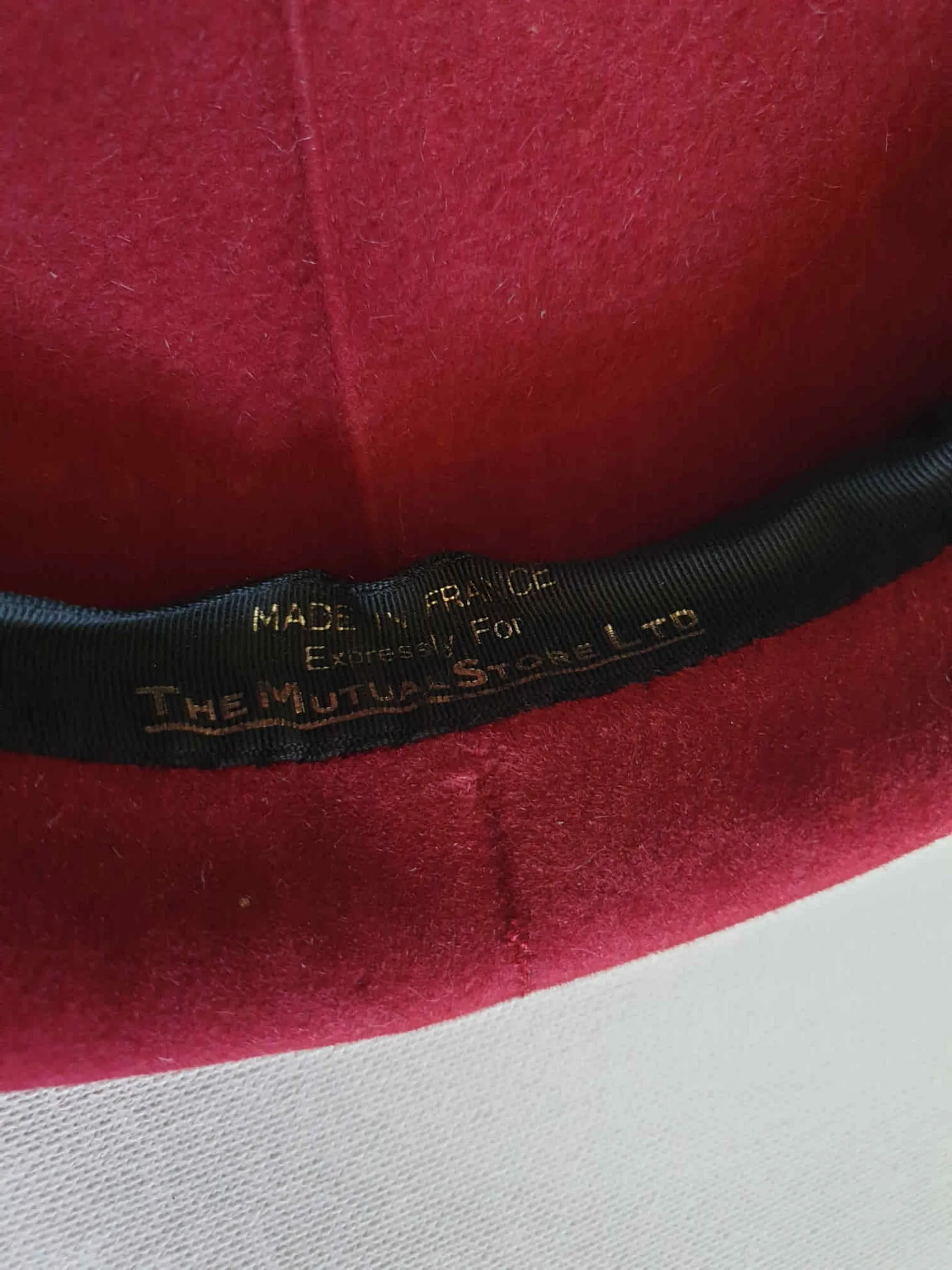 1950s Red Felt Hat