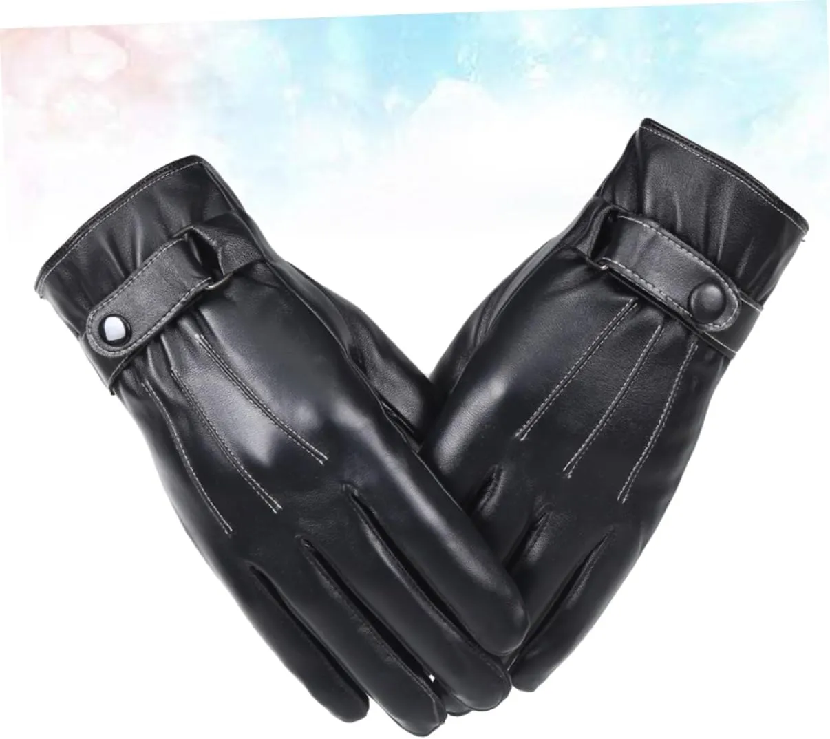 2pcs Warming Gloves Warm Gloves Outdoor Sports Gloves Climbing Gloves Touch Screen Gloves Thick Leather