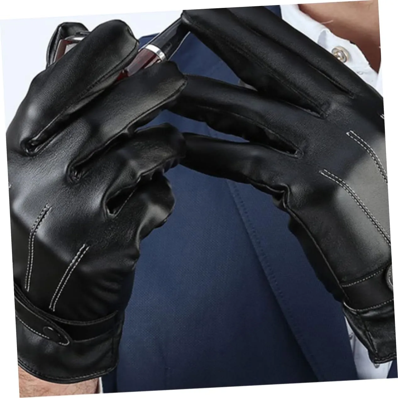 2pcs Warming Gloves Warm Gloves Outdoor Sports Gloves Climbing Gloves Touch Screen Gloves Thick Leather