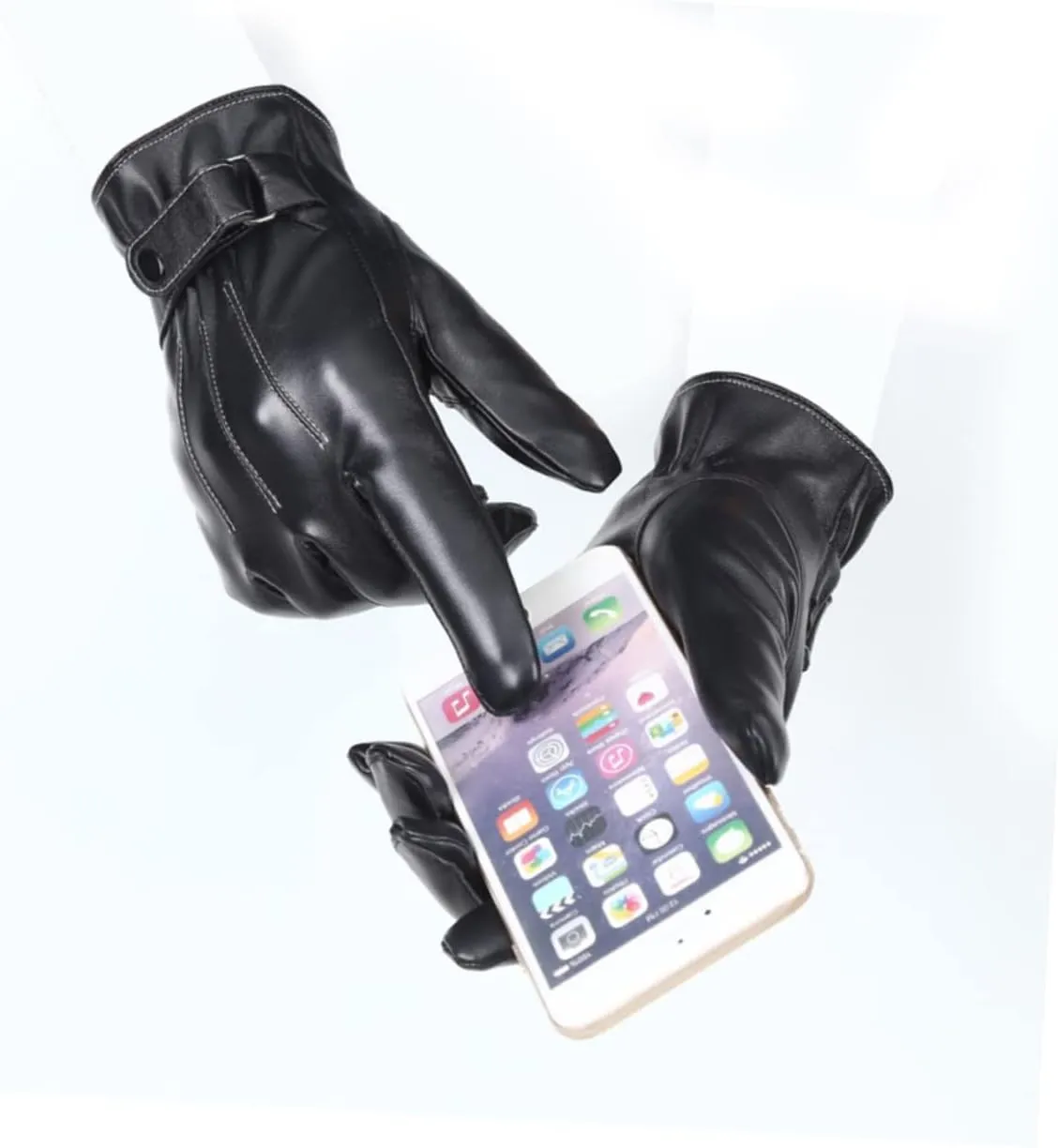 2pcs Warming Gloves Warm Gloves Outdoor Sports Gloves Climbing Gloves Touch Screen Gloves Thick Leather
