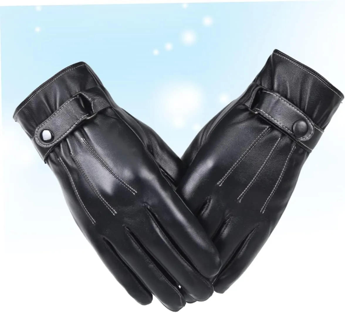 2pcs Warming Gloves Warm Gloves Outdoor Sports Gloves Climbing Gloves Touch Screen Gloves Thick Leather