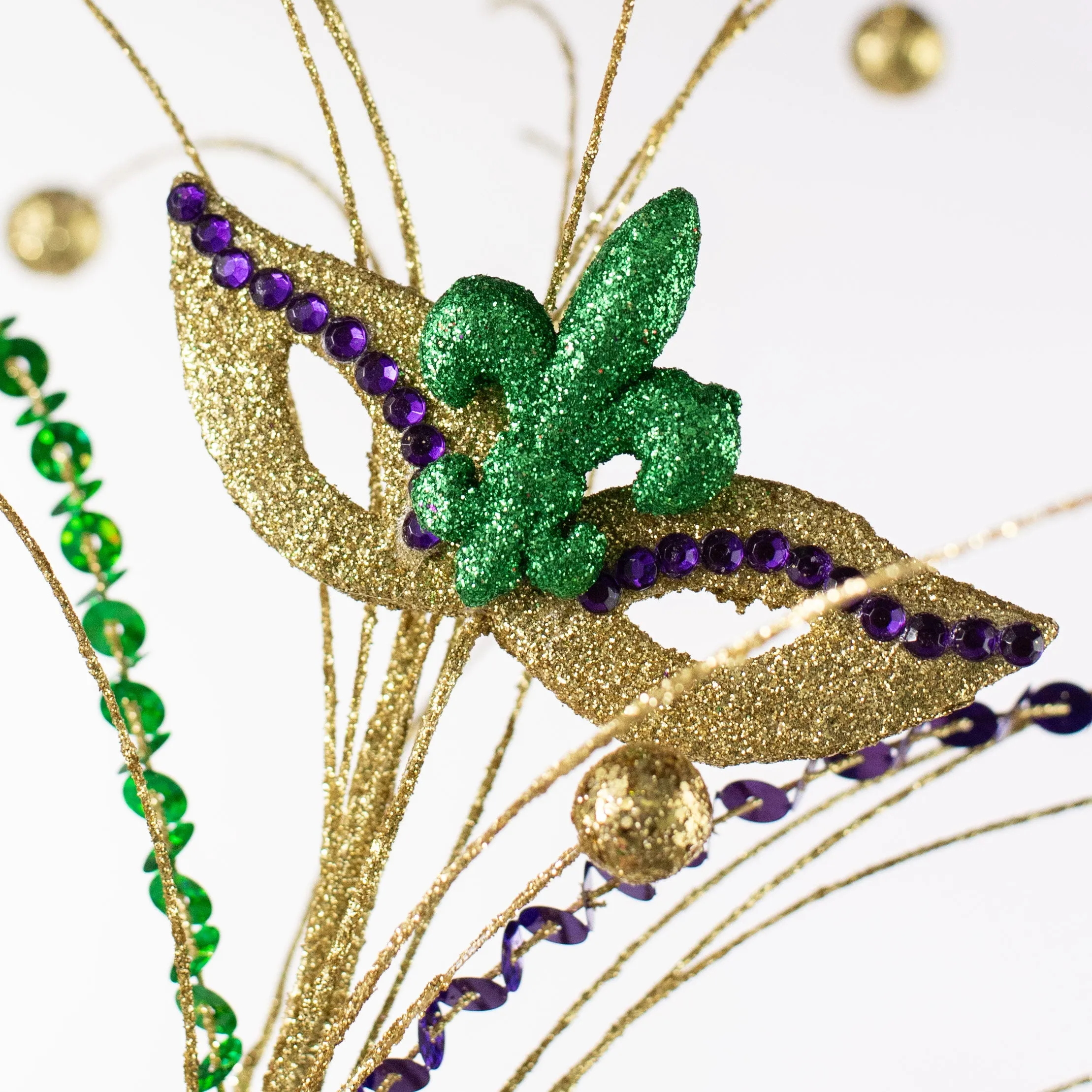 30" Mardi Gras Masks & Balls Spray