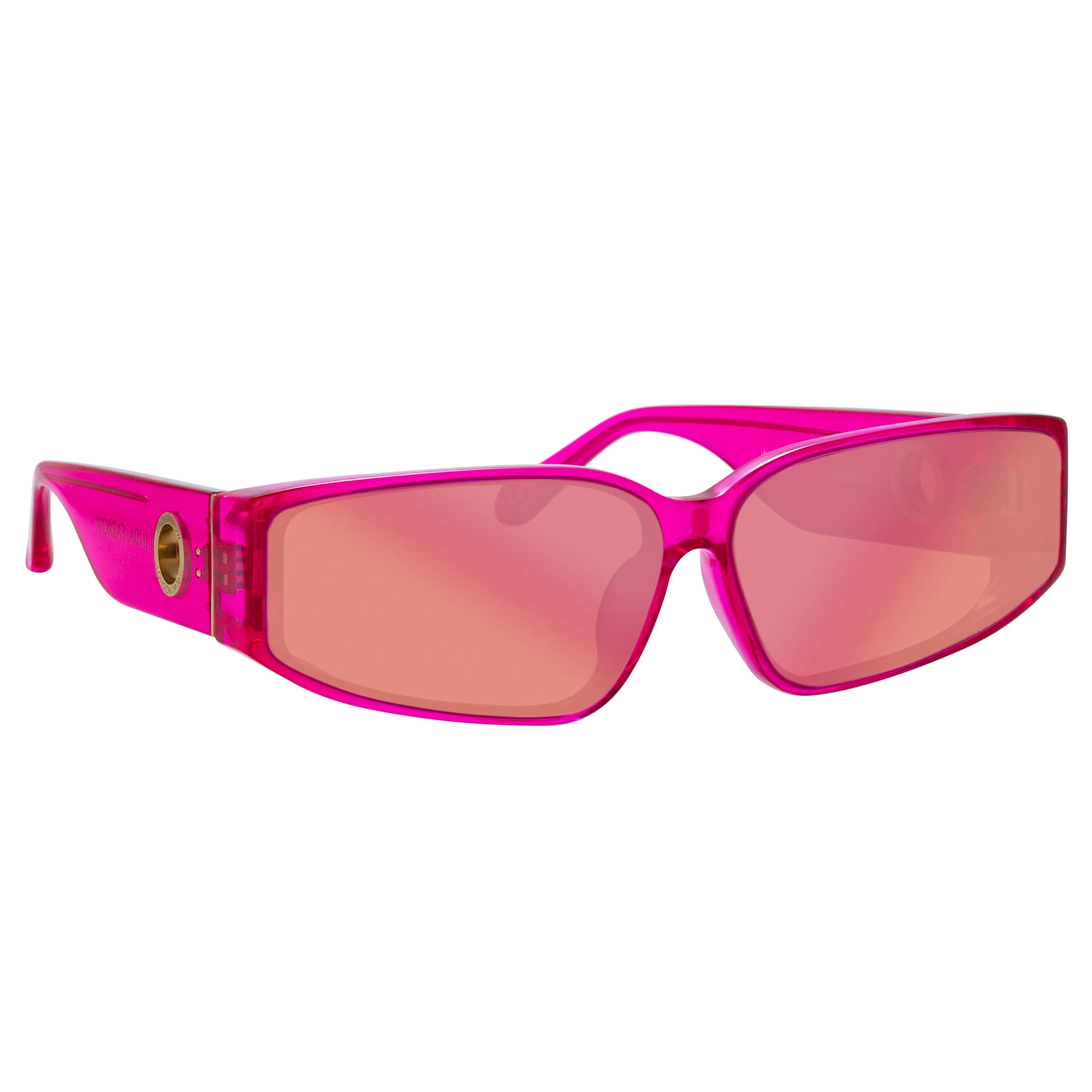 Alexis Angular Sunglasses in Neon Pink