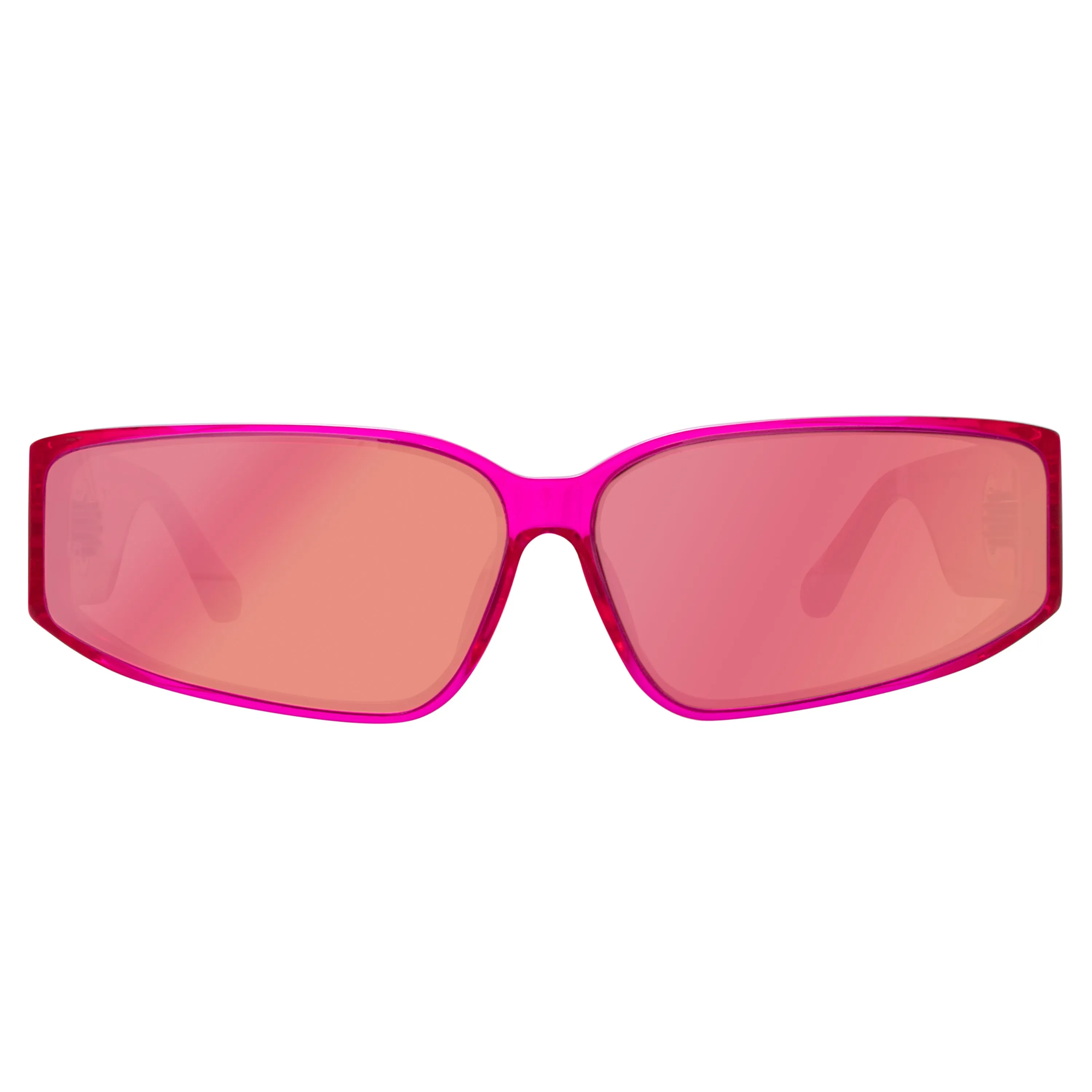Alexis Angular Sunglasses in Neon Pink