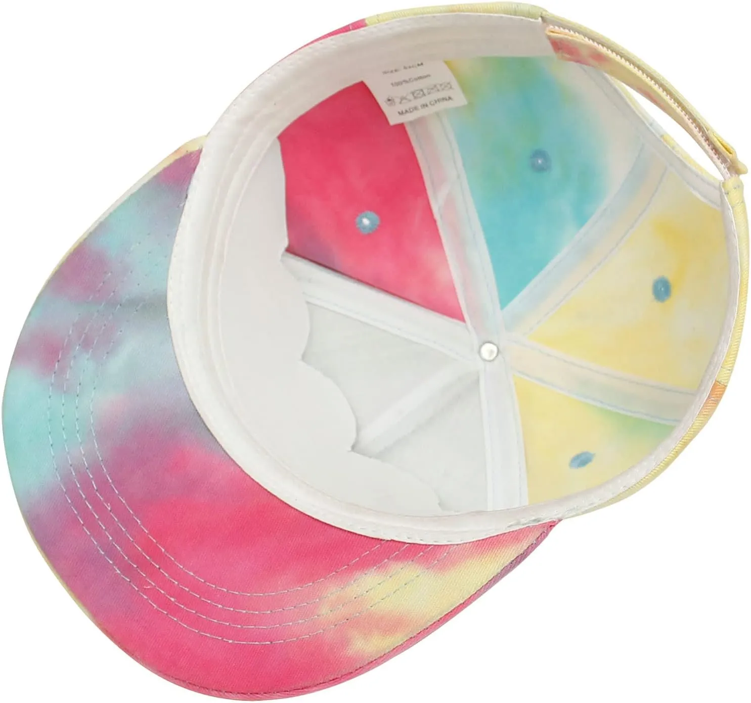 Baby Hip-Hop Hats Kids Boys Girls Solid Color/Tie-Dye Baseball Caps Toddler Outdoor Flat Brim Trend Hats