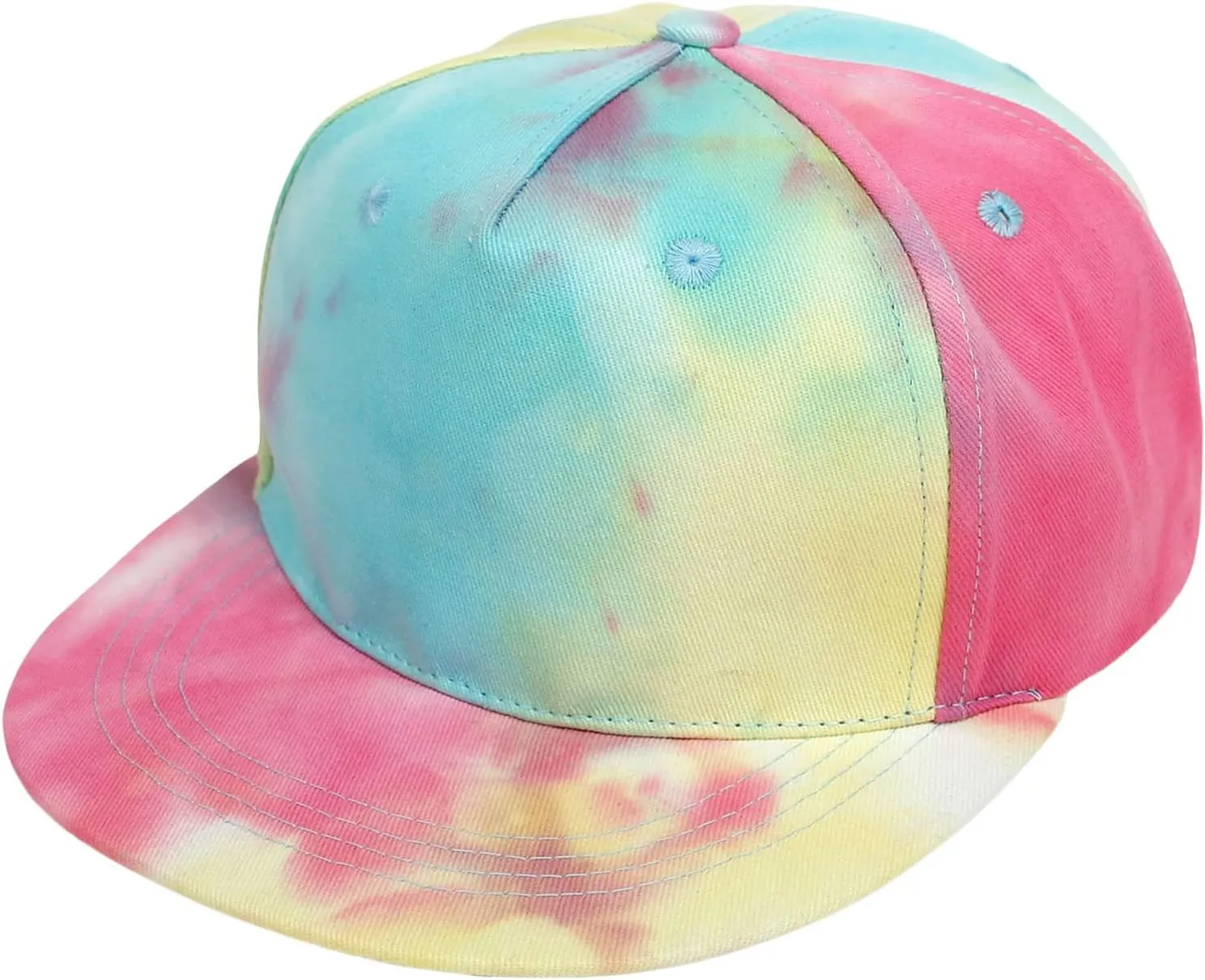 Baby Hip-Hop Hats Kids Boys Girls Solid Color/Tie-Dye Baseball Caps Toddler Outdoor Flat Brim Trend Hats