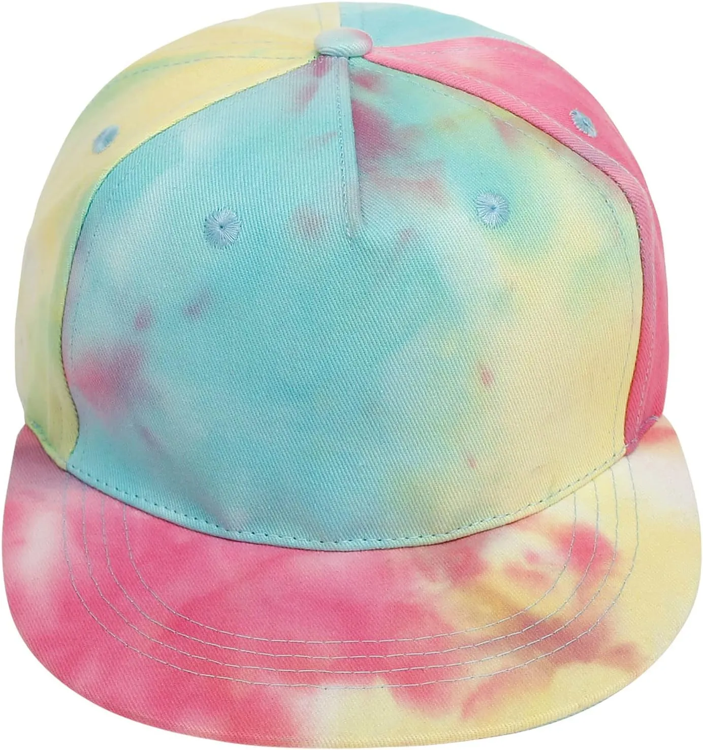 Baby Hip-Hop Hats Kids Boys Girls Solid Color/Tie-Dye Baseball Caps Toddler Outdoor Flat Brim Trend Hats