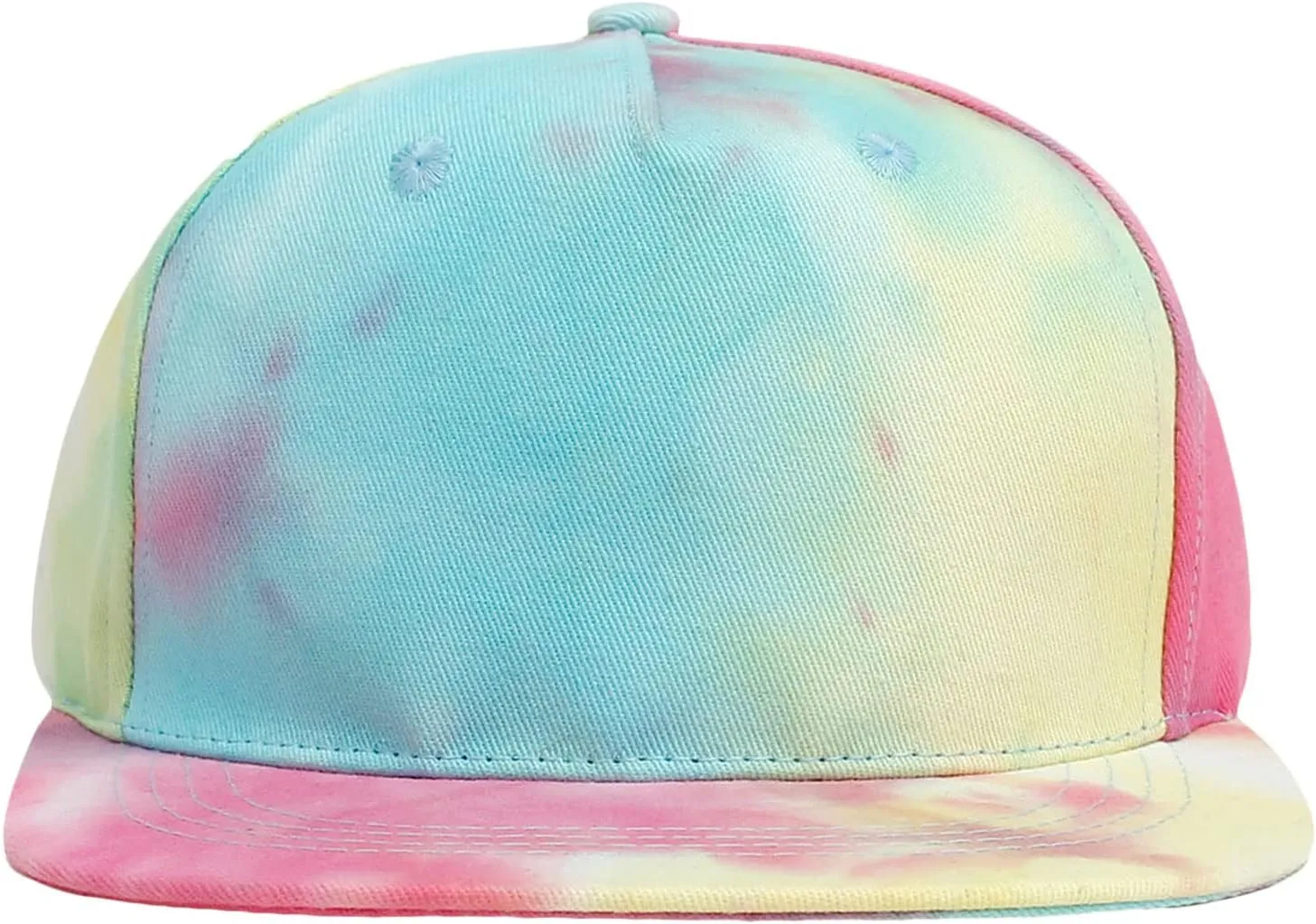 Baby Hip-Hop Hats Kids Boys Girls Solid Color/Tie-Dye Baseball Caps Toddler Outdoor Flat Brim Trend Hats