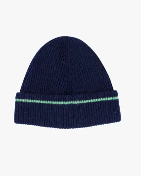 bald knight beanie - navy