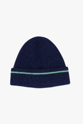 bald knight beanie - navy