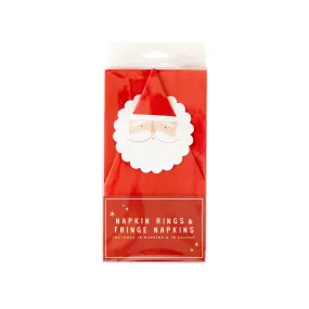 Believe Santa Napkin Ring and Napkin Set