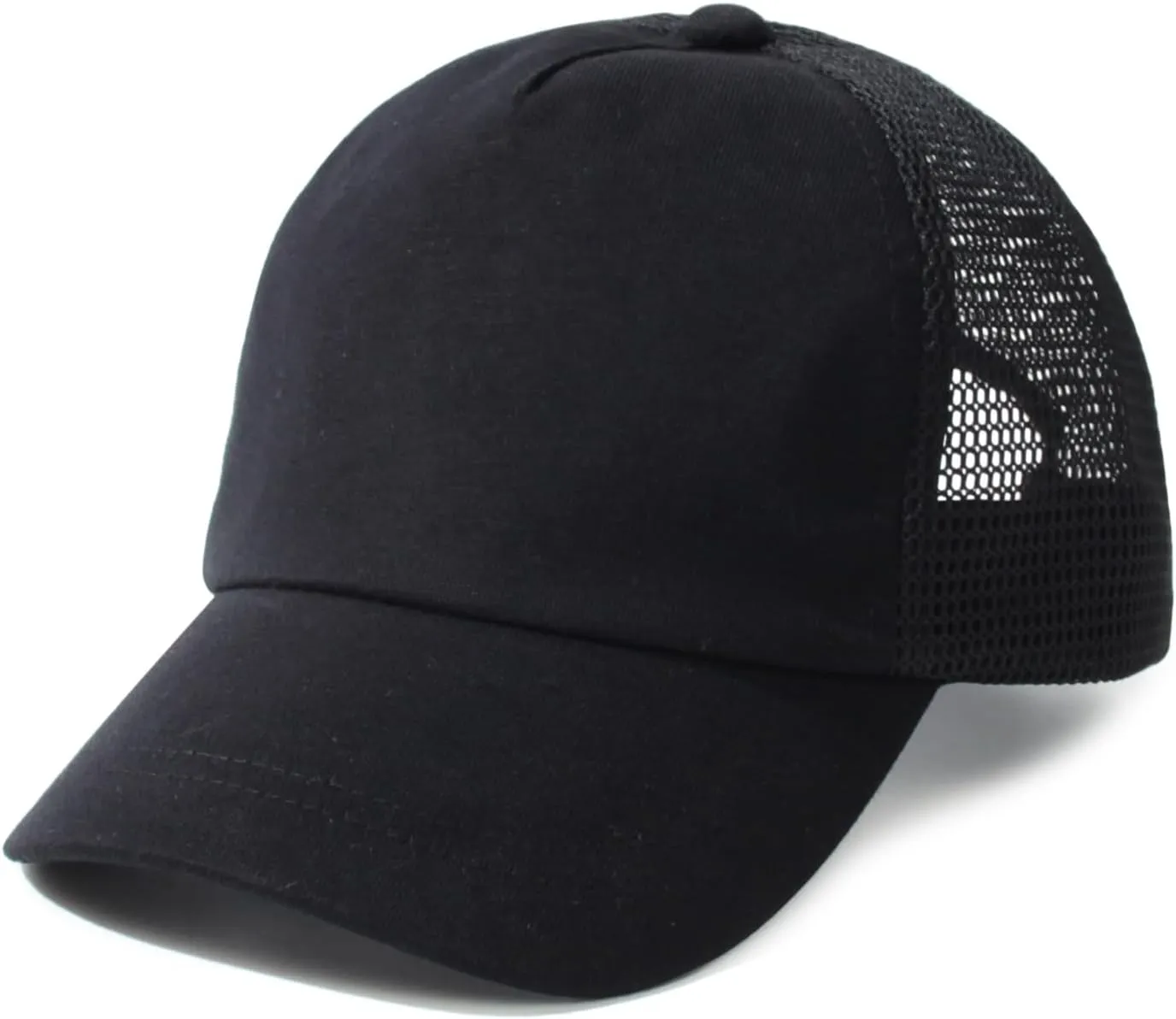 BQUBO Toddler Baseball Cap Baby Sun Hat Cotton Caps Unisex Baby Trucker Hat Adjustable Cap with Ponytail for Boys Girls 6M-6Y