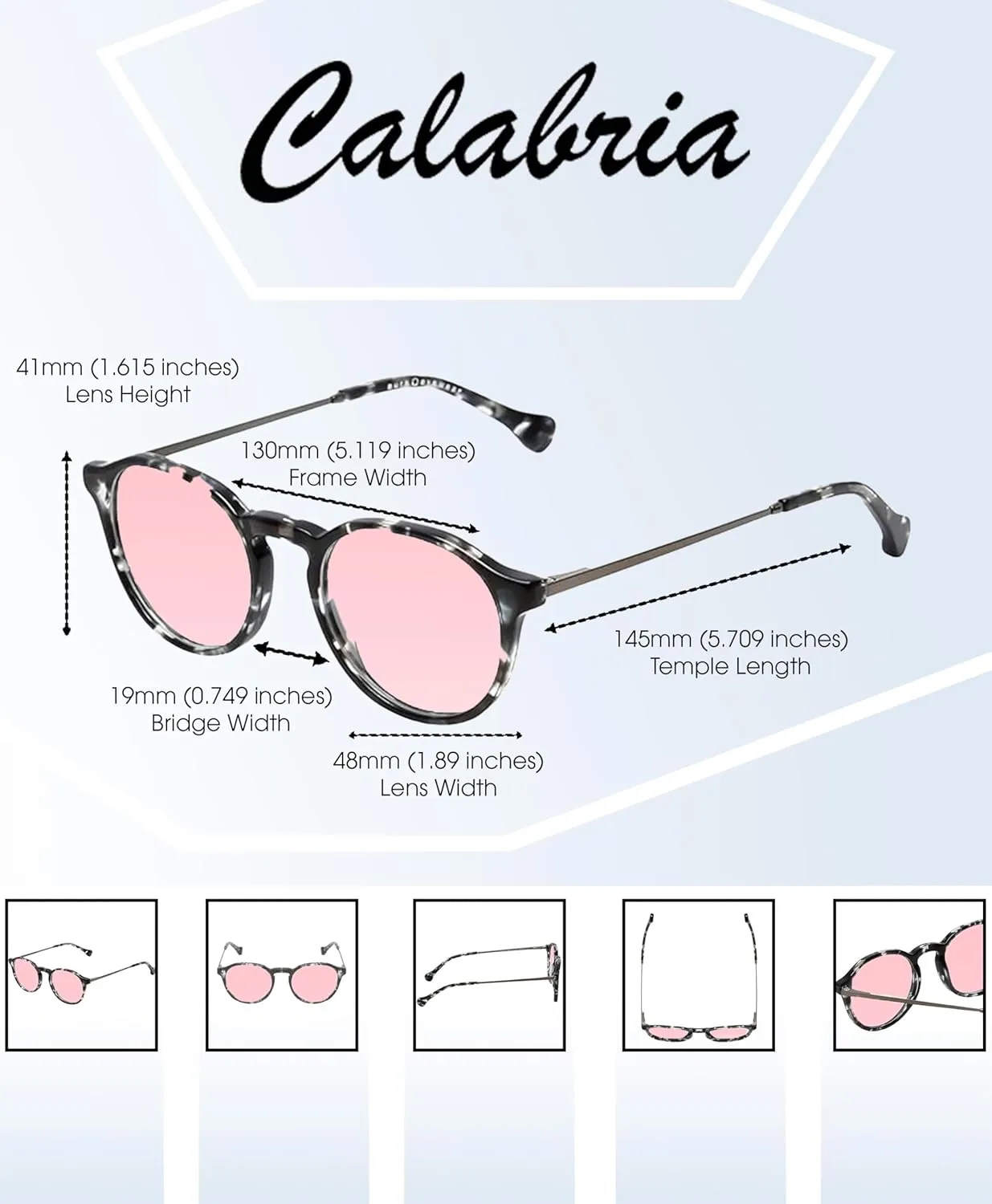 Calabria Hattie Panthos Pink Tint FL-41 Reading Glasses Women Blue Light Sensitivity Migraine Glasses FL41 Readers