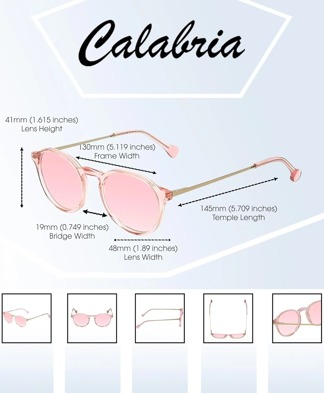 Calabria Hattie Panthos Pink Tint FL-41 Reading Glasses Women Blue Light Sensitivity Migraine Glasses FL41 Readers
