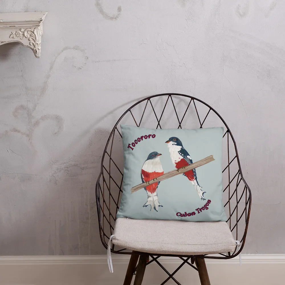 Cuban Trogon/Tocororo Bird Premium Pillow