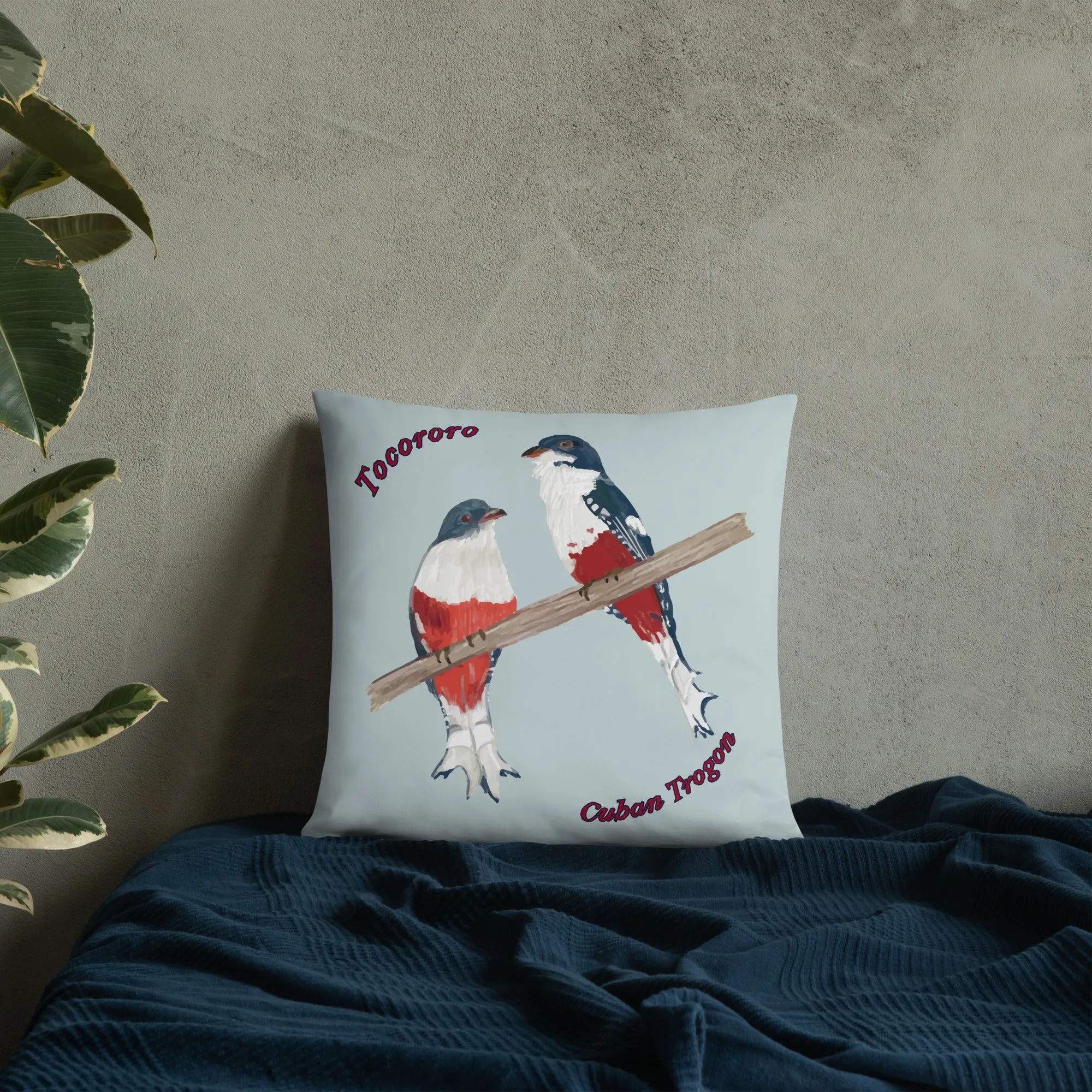 Cuban Trogon/Tocororo Bird Premium Pillow