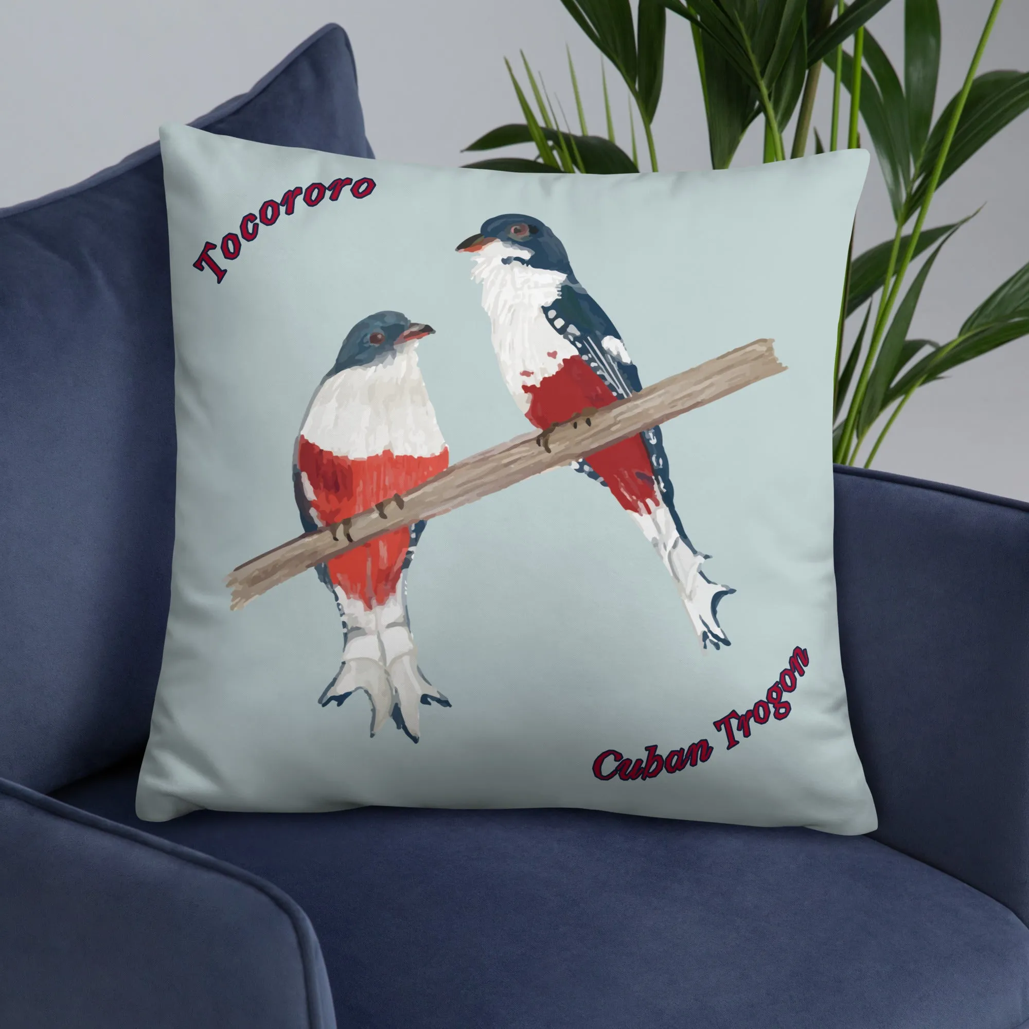 Cuban Trogon/Tocororo Bird Premium Pillow