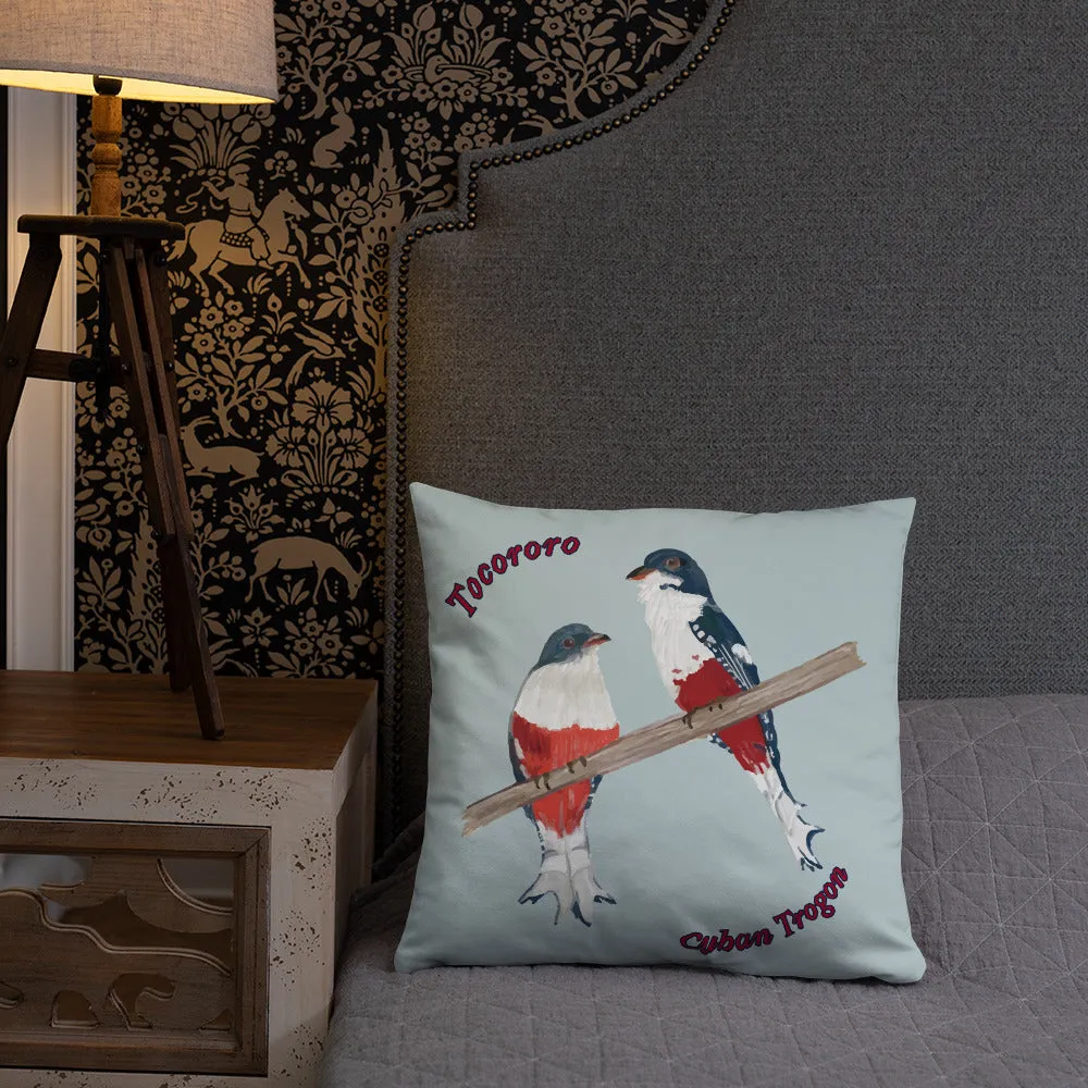 Cuban Trogon/Tocororo Bird Premium Pillow