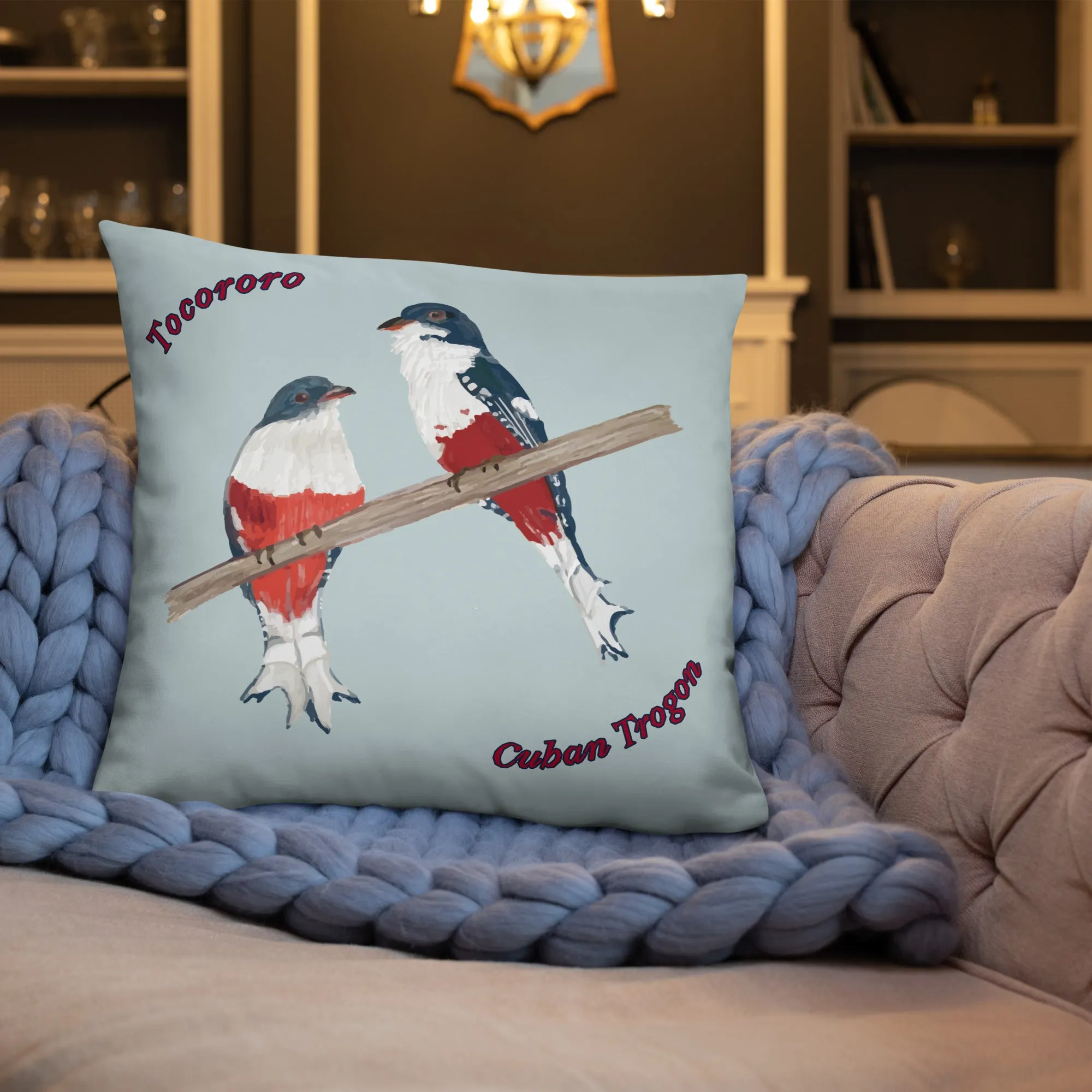 Cuban Trogon/Tocororo Bird Premium Pillow