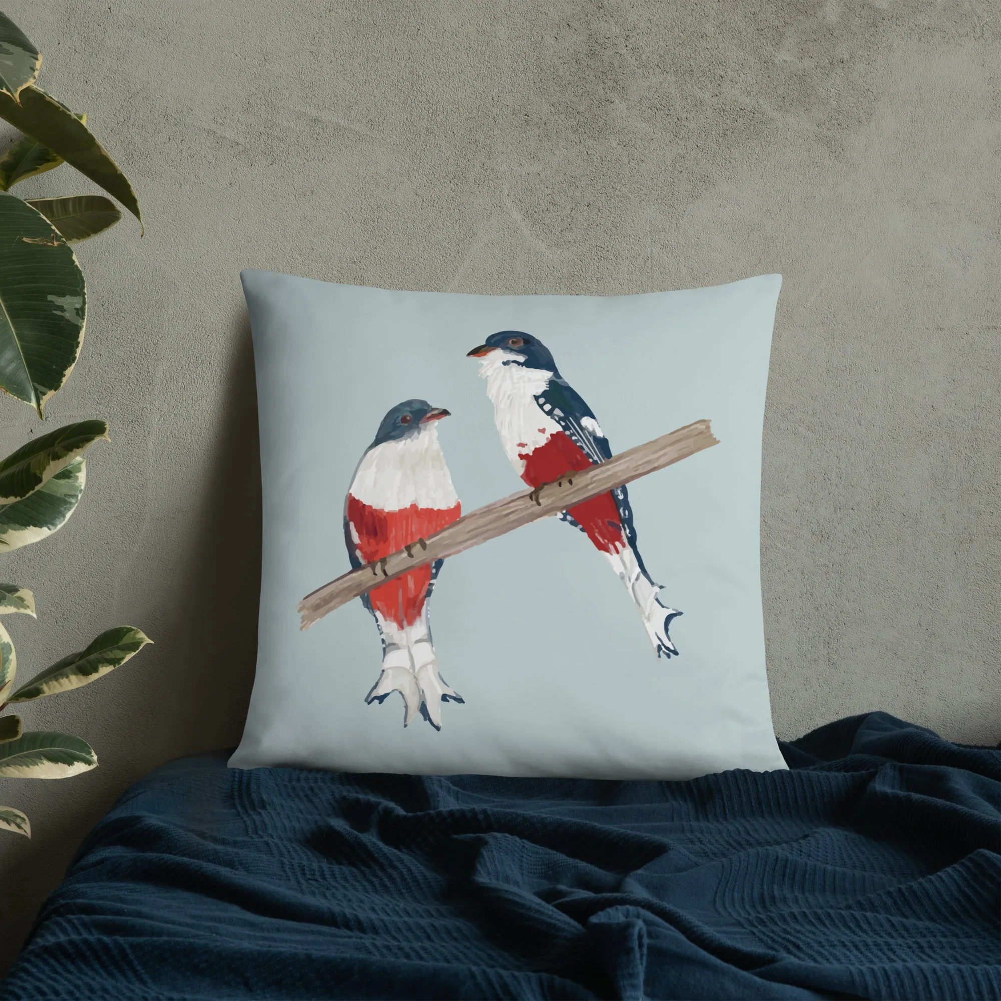 Cuban Trogon/Tocororo Bird Premium Pillow