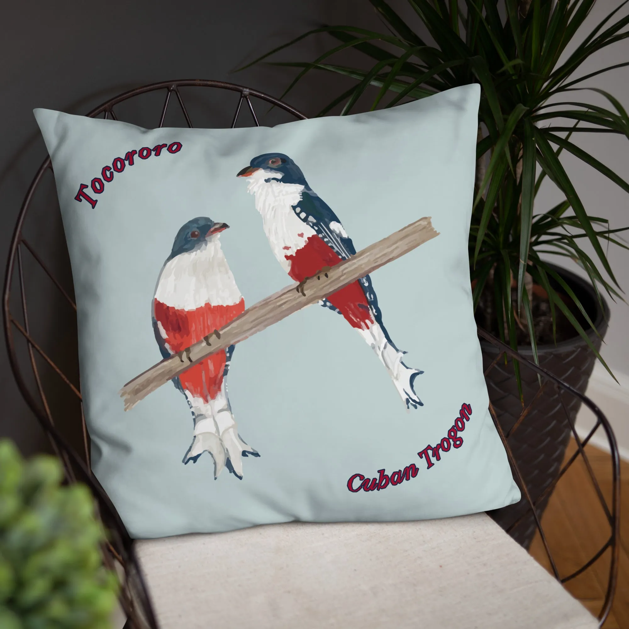 Cuban Trogon/Tocororo Bird Premium Pillow
