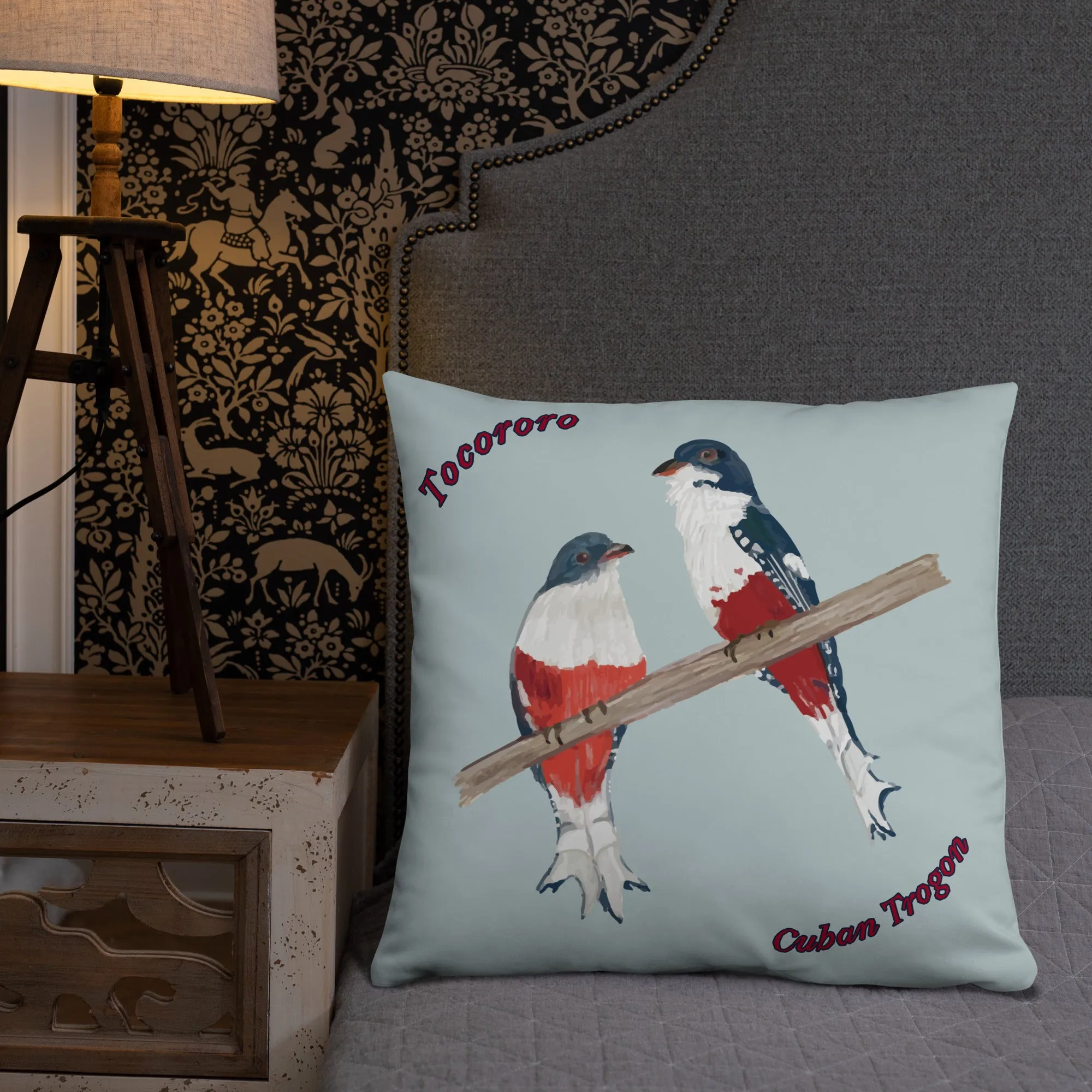 Cuban Trogon/Tocororo Bird Premium Pillow