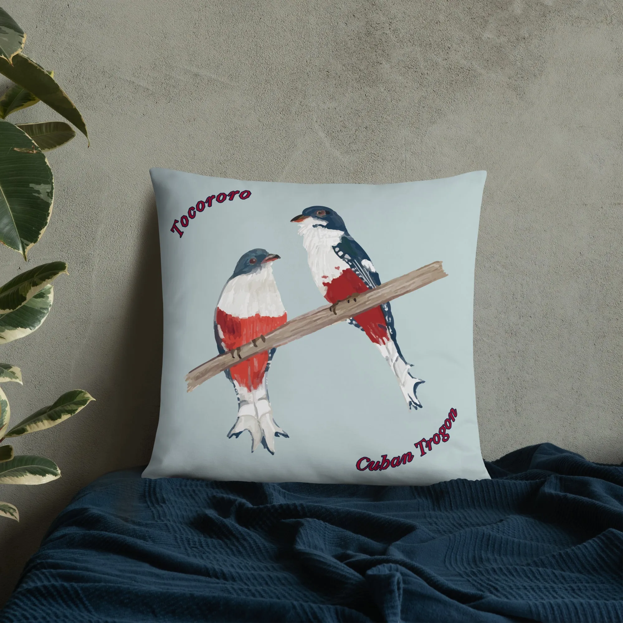 Cuban Trogon/Tocororo Bird Premium Pillow