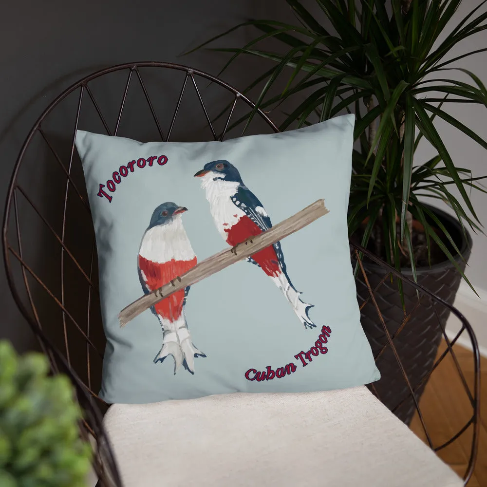 Cuban Trogon/Tocororo Bird Premium Pillow