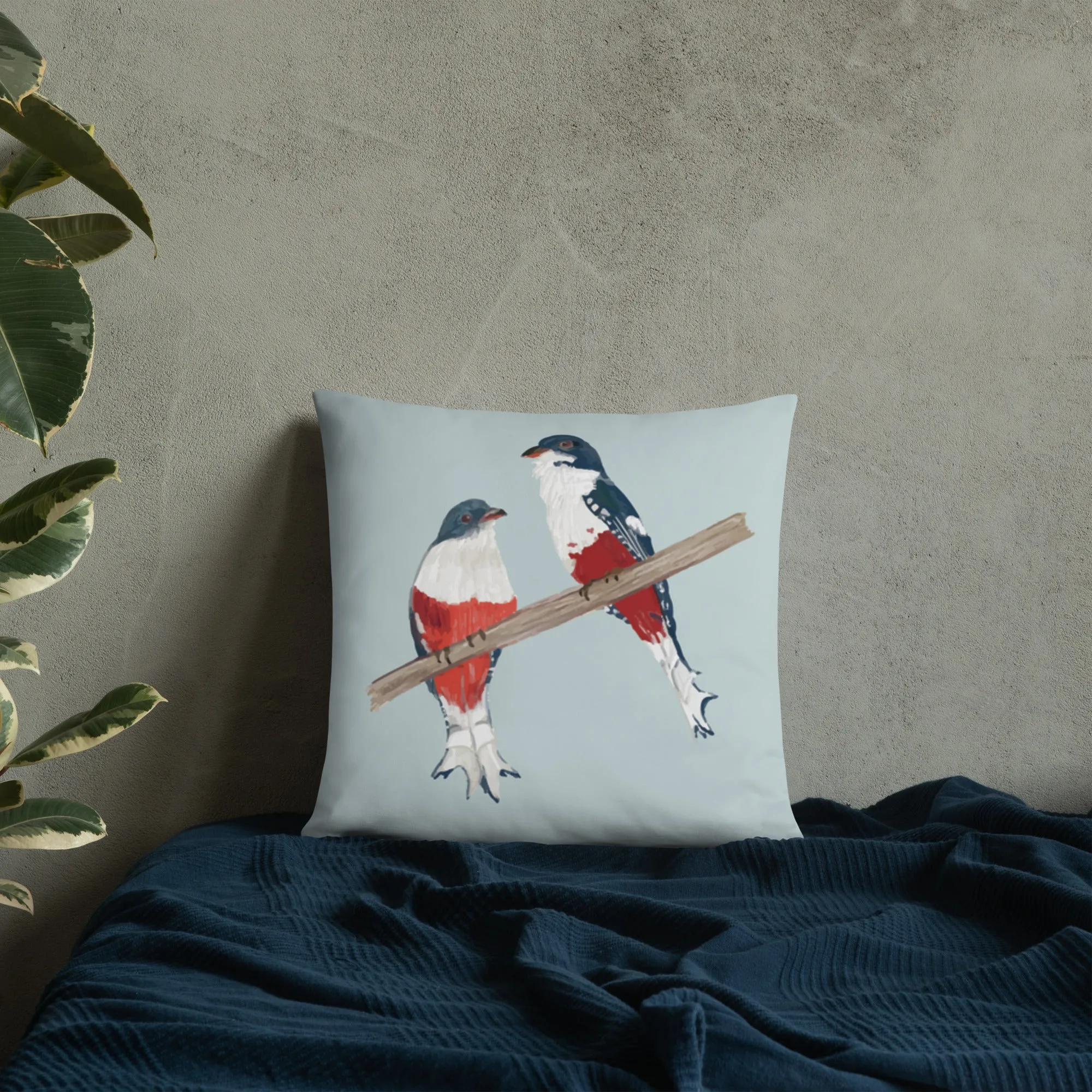 Cuban Trogon/Tocororo Bird Premium Pillow