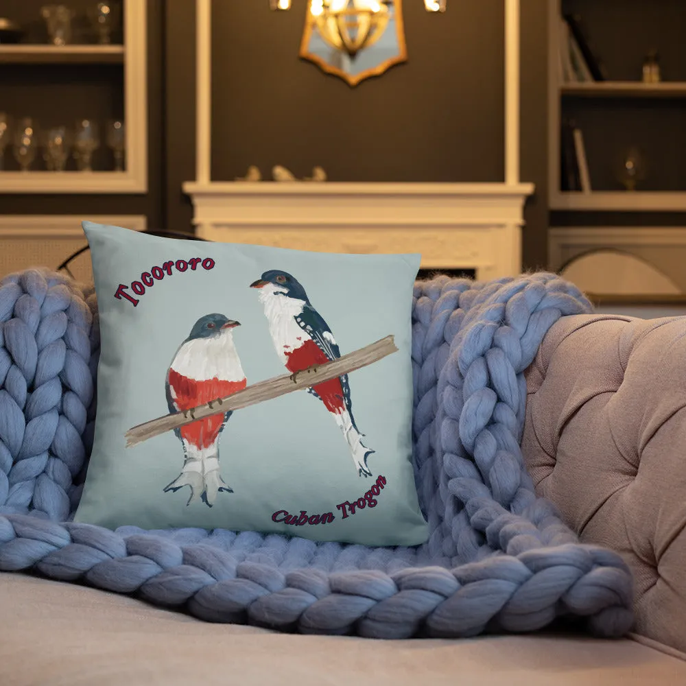 Cuban Trogon/Tocororo Bird Premium Pillow