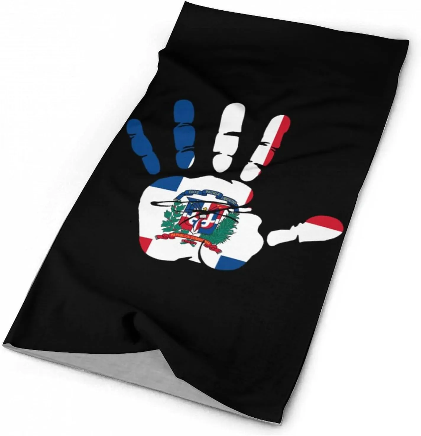 Dominican Republic Flag Palm Bandanas for Men Turban Seamless Neck Gaiter Windproof Face Mask Cover Cold Weather Scarf