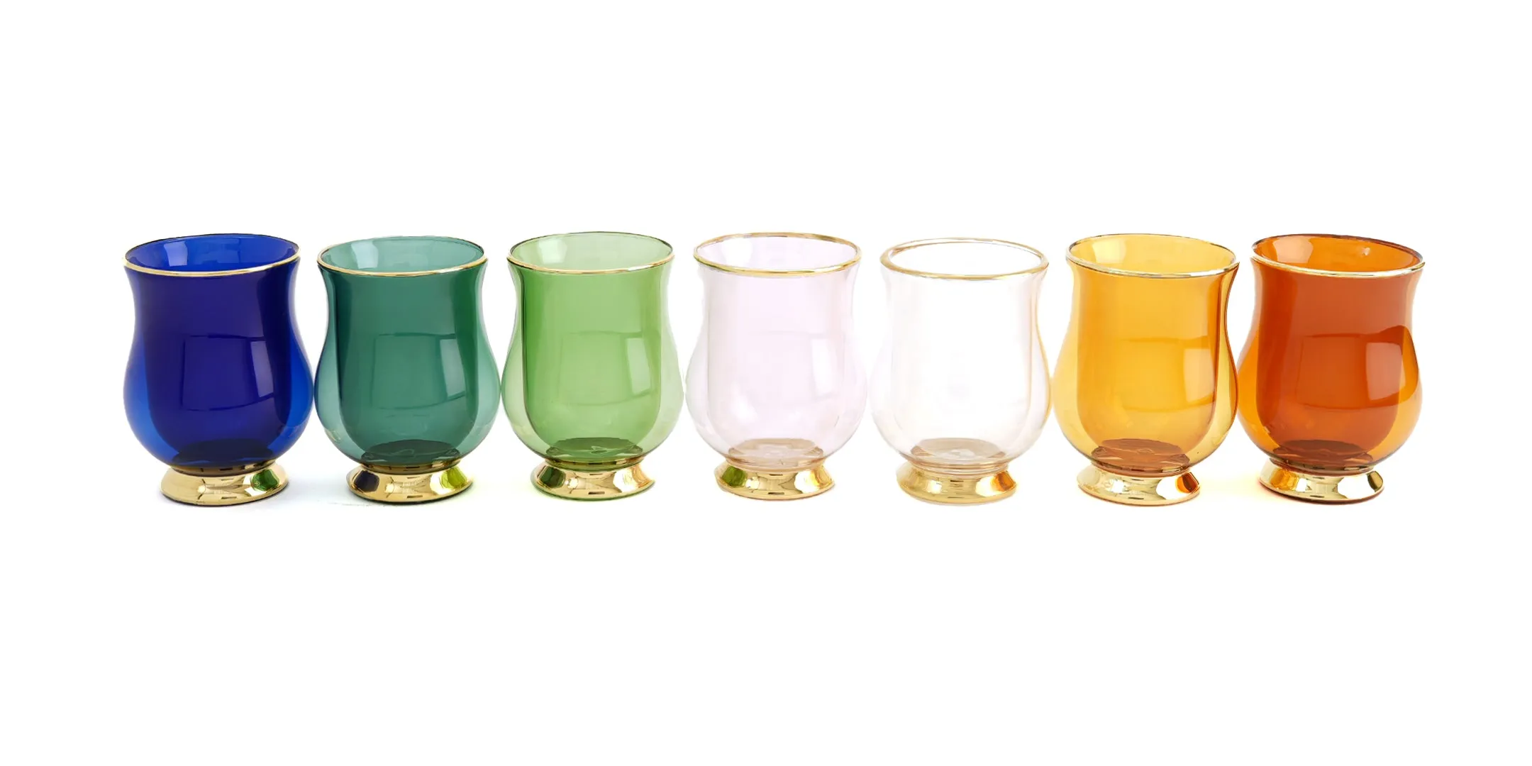 Double Wall Latte Glasses – Teal – Set of 2