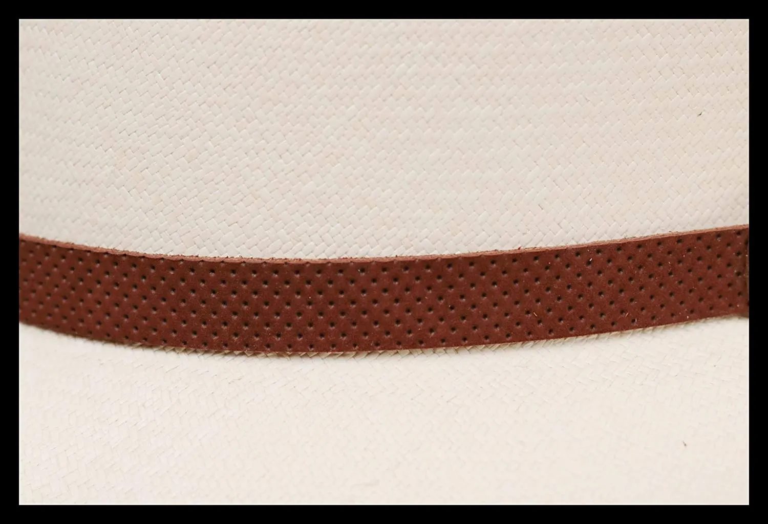 Embossed Patterned Leather Panama Hat Band (Band Only)