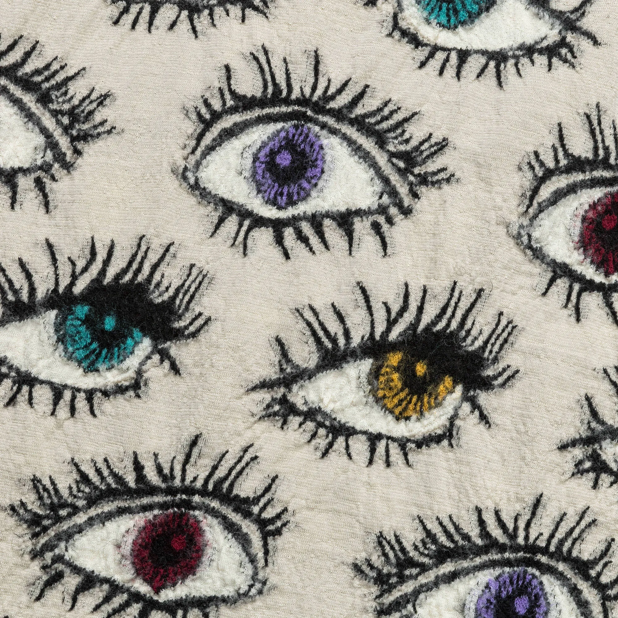 Fulling Wool Scarf SPEAKEASY (Colorful) - Ecru