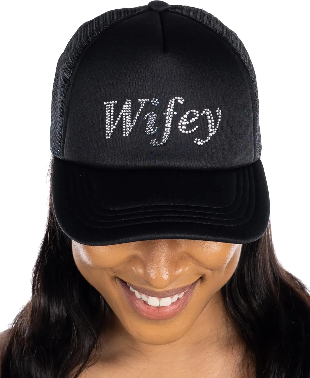 Funky Junque Trucker Hats for Women Bachelorette Party Bride Cowgirl Rhinestone Baseball Cap Foam Mesh Bridal Party Hat