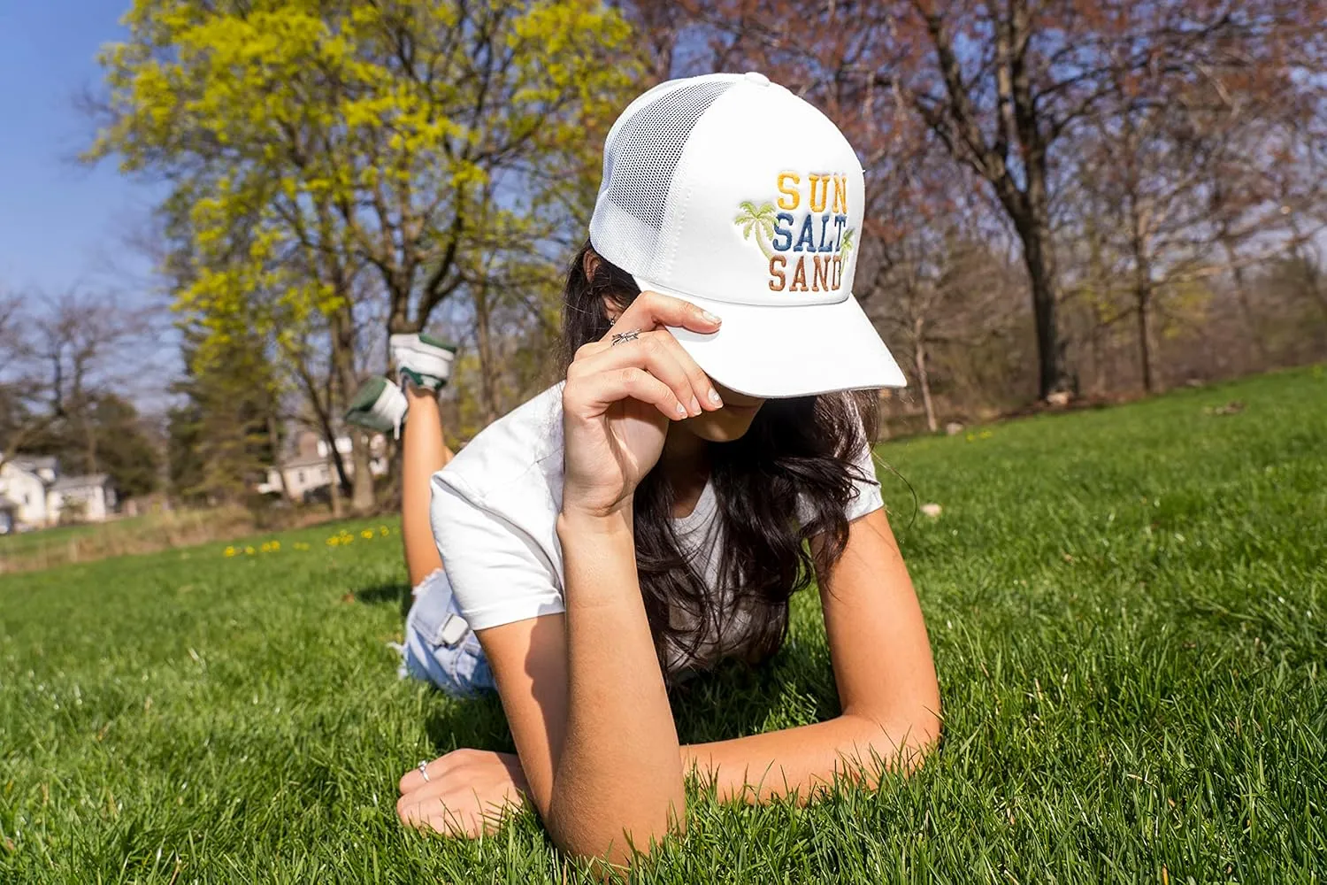 Funky Junque Trucker Hats - Summer Snapback Mesh Baseball Caps with Smiley Face for Men and Women