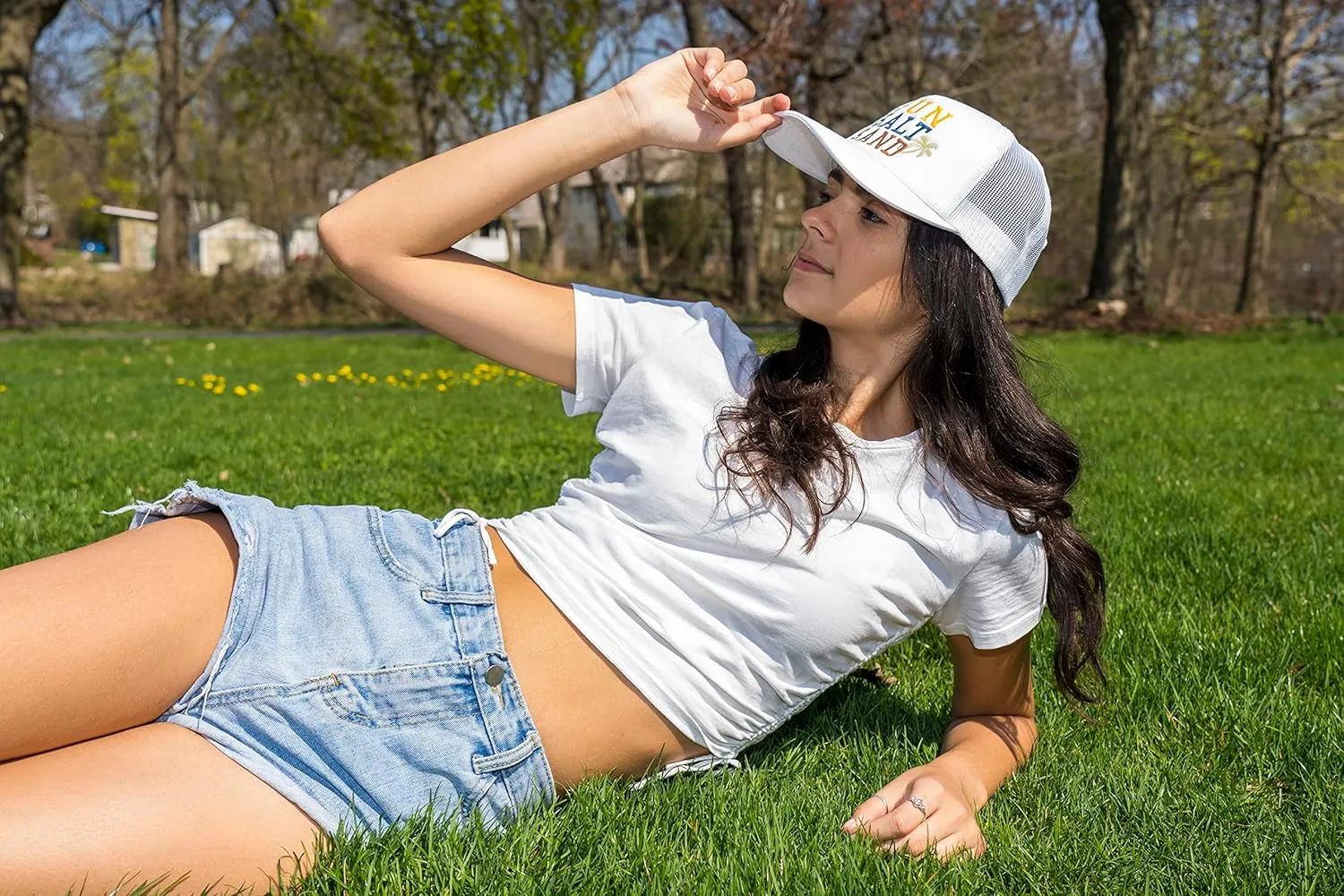 Funky Junque Trucker Hats - Summer Snapback Mesh Baseball Caps with Smiley Face for Men and Women