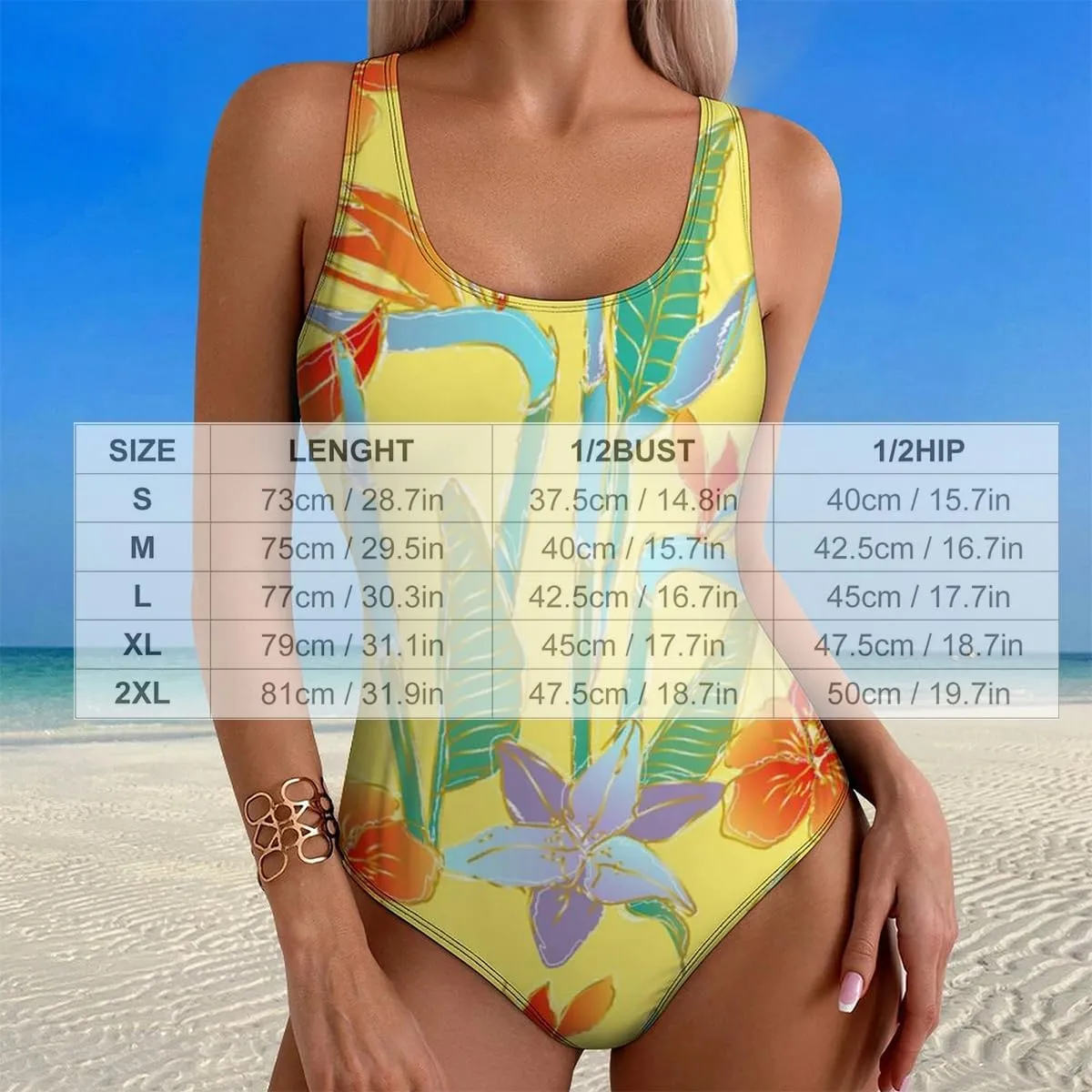Funky Sunny Abstract Womens 1 Piece Swimsuit Strappy Scoop Neck Fashion Tummy Control Swimsuits