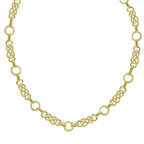 Gold Celtic Link Necklace, 9ct Gold, 18 inch Celtic Necklace