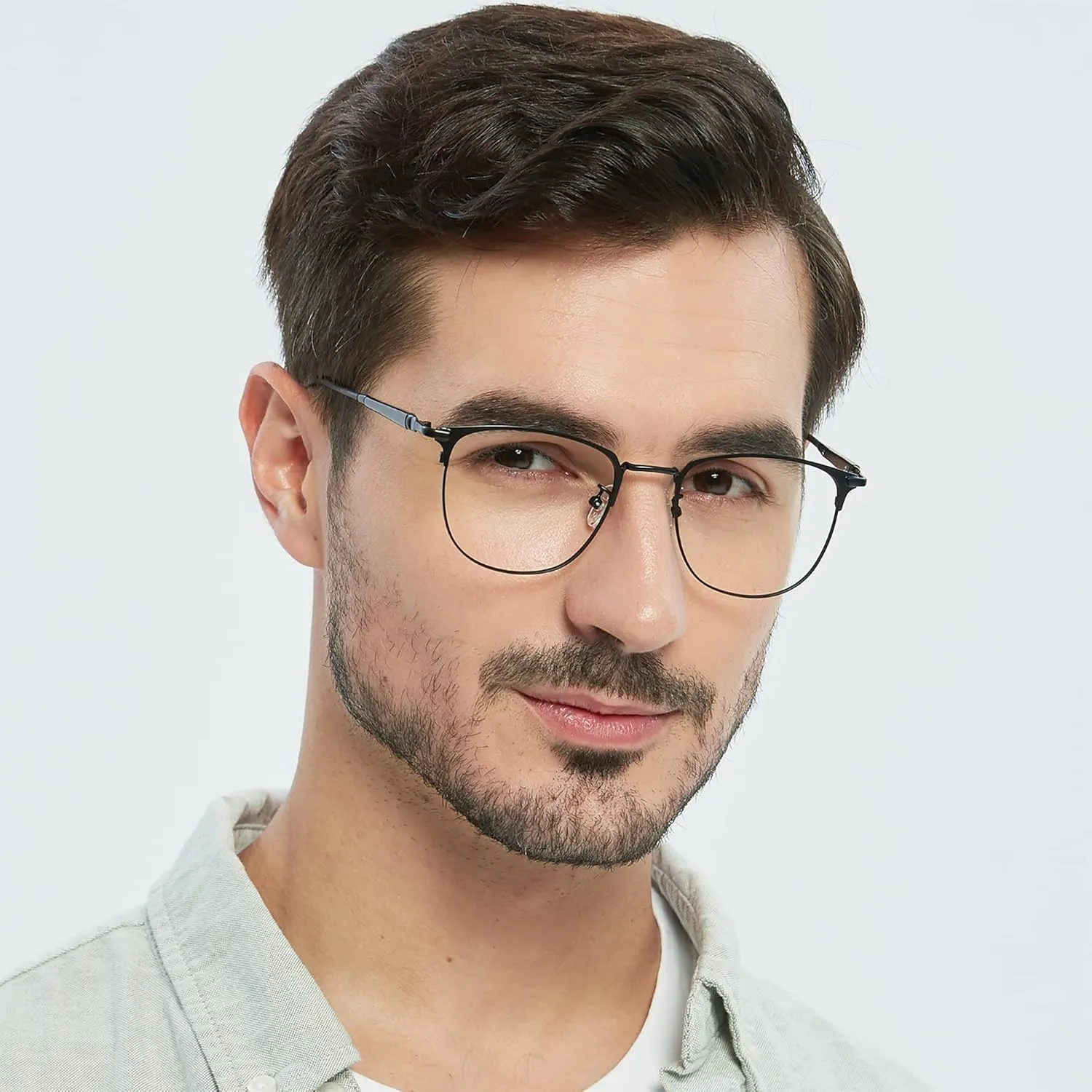 GUDVUE Blue Light Glasses, Computer/Gaming/TV/Phones Glasses for Women/men, Anti Glare/UV400/Eye Strain, Shiny Black Pro