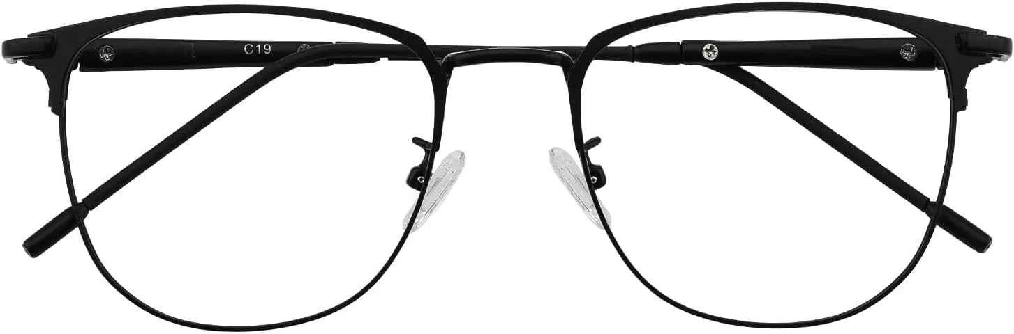 GUDVUE Blue Light Glasses, Computer/Gaming/TV/Phones Glasses for Women/men, Anti Glare/UV400/Eye Strain, Shiny Black Pro