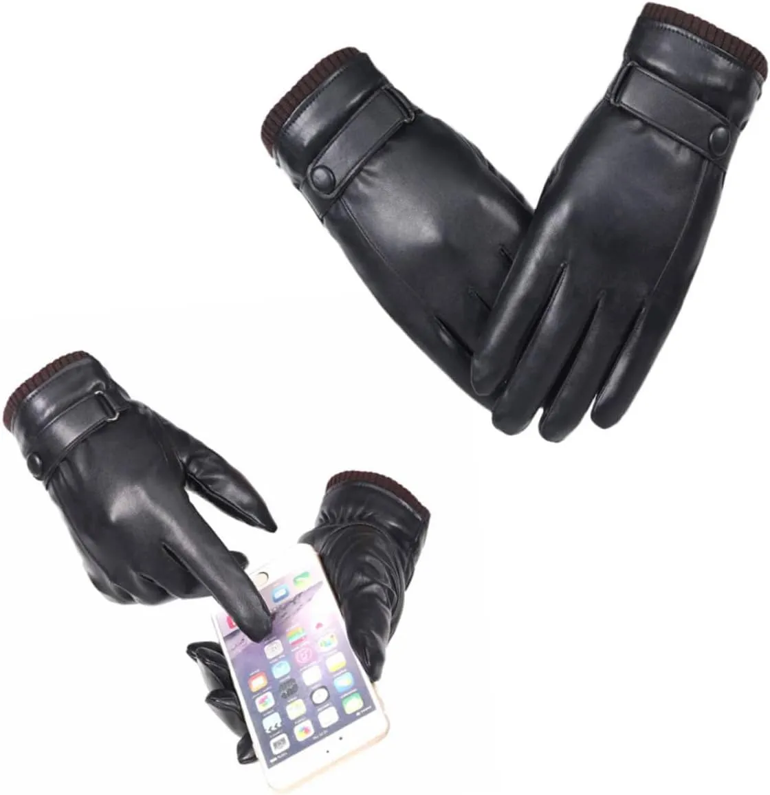 Homoyoyo Winter Sports Gloves for Men and Women Thickened Touch Screen Protection Gloves for Outdoor Activities Like Cycling Climbing and Hiking Black