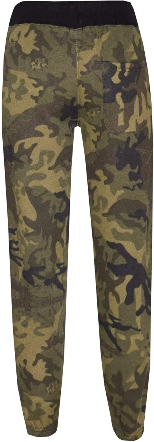 Kids Boys Girls Joggers Jogging Pants Trackie Bottom Fleece Casual Trouser 2-13Y