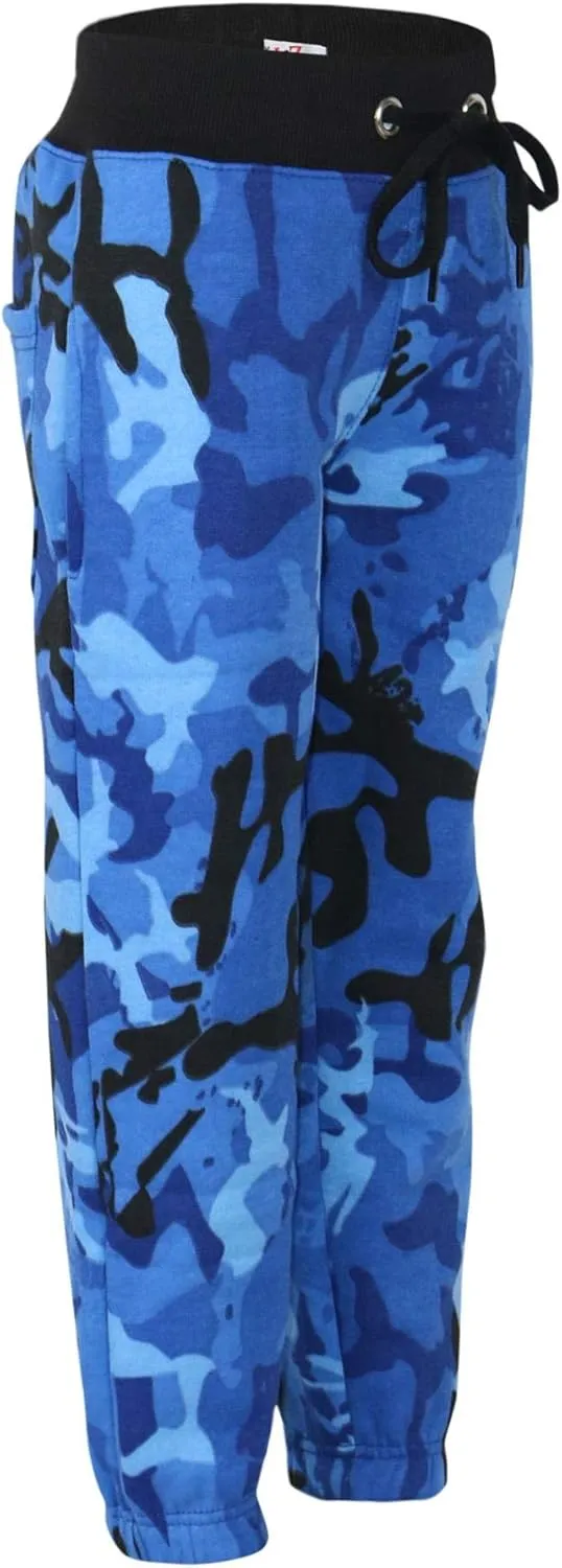 Kids Boys Girls Joggers Jogging Pants Trackie Bottom Fleece Casual Trouser 2-13Y