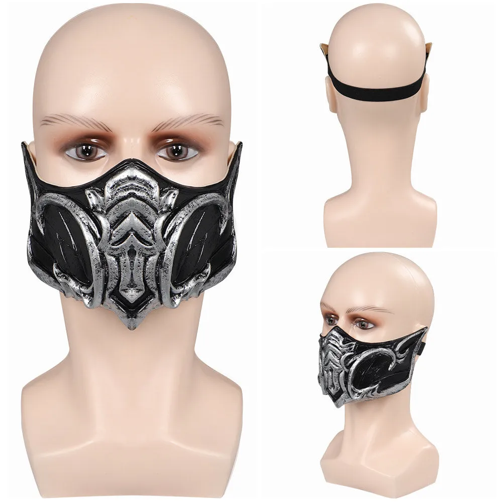 Mortal Kombat 1 Sub-Zero Flashy Latex Masquerade Masks Party Carnival Halloween Cosplay Costume Props