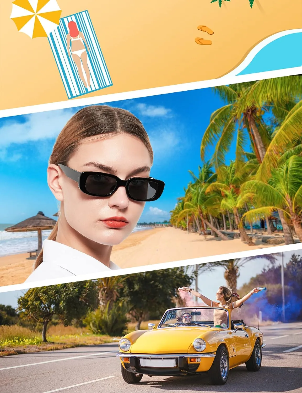 Narrow Sunglasses for Women Men Cool Polarized Sun Glasses Reduce Glare