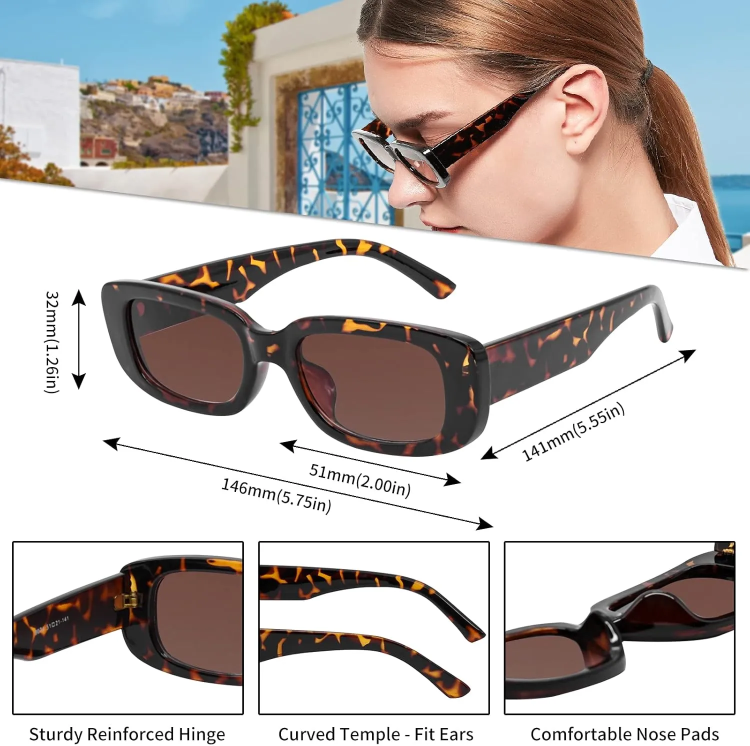 Narrow Sunglasses for Women Men Cool Polarized Sun Glasses Reduce Glare