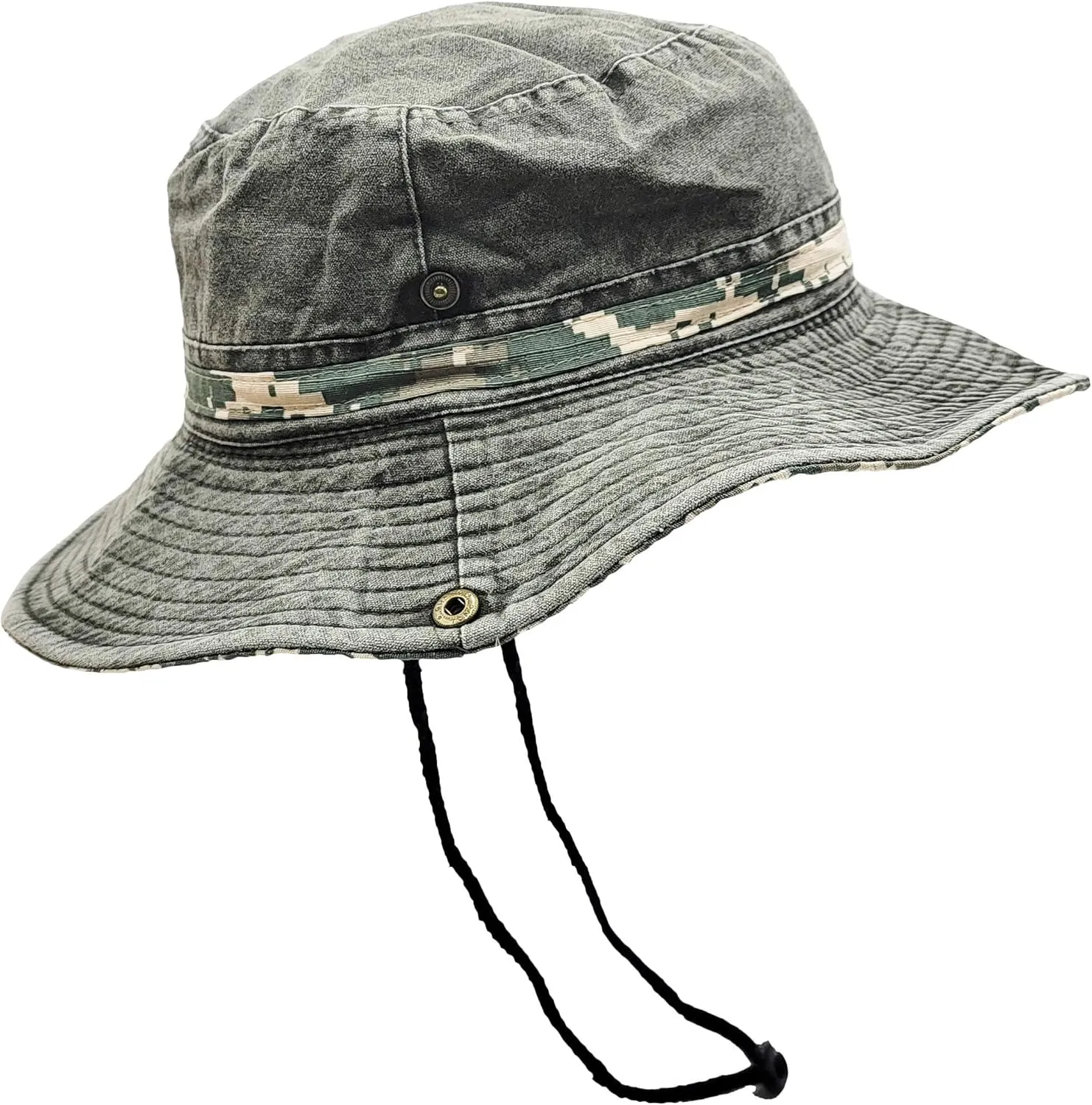 Outdoor Boonie Sun Hat for Hiking, Camping, Fishing, Operator Floppy Military Camo Summer Cap for Men or Women