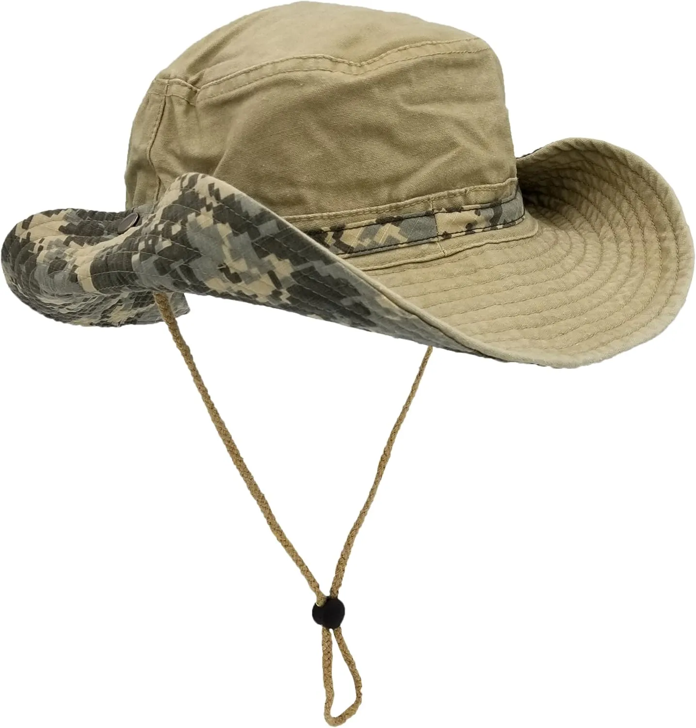 Outdoor Boonie Sun Hat for Hiking, Camping, Fishing, Operator Floppy Military Camo Summer Cap for Men or Women